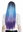 Perücke lang glatt Pony Ombre Violett Hellblau Lila SZL0810B-T-002