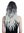 SZL0816B-T-005 Women's wig long very wavy ombre dark violet to silvery blond