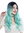 SZL0829-T-006 Women's wig long middle-parting curls curled ombre black to minty green