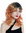 SZL0673-T Women's wig medium length wild & shaggy look wavy to curled ombre black to copper blond