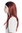Perücke Halbperücke Stirnband lang glatt dunkles Rot Kupferrot H9306-350