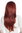 Perücke Halbperücke Stirnband lang glatt dunkles Rot Kupferrot H9306-350
