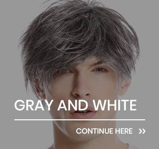 White and gray men wigs