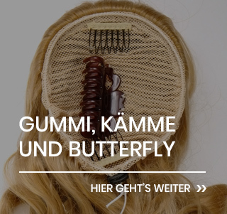 Haarteil mit Haargummi, 2 Steckkämme und Butterfly-Klammern