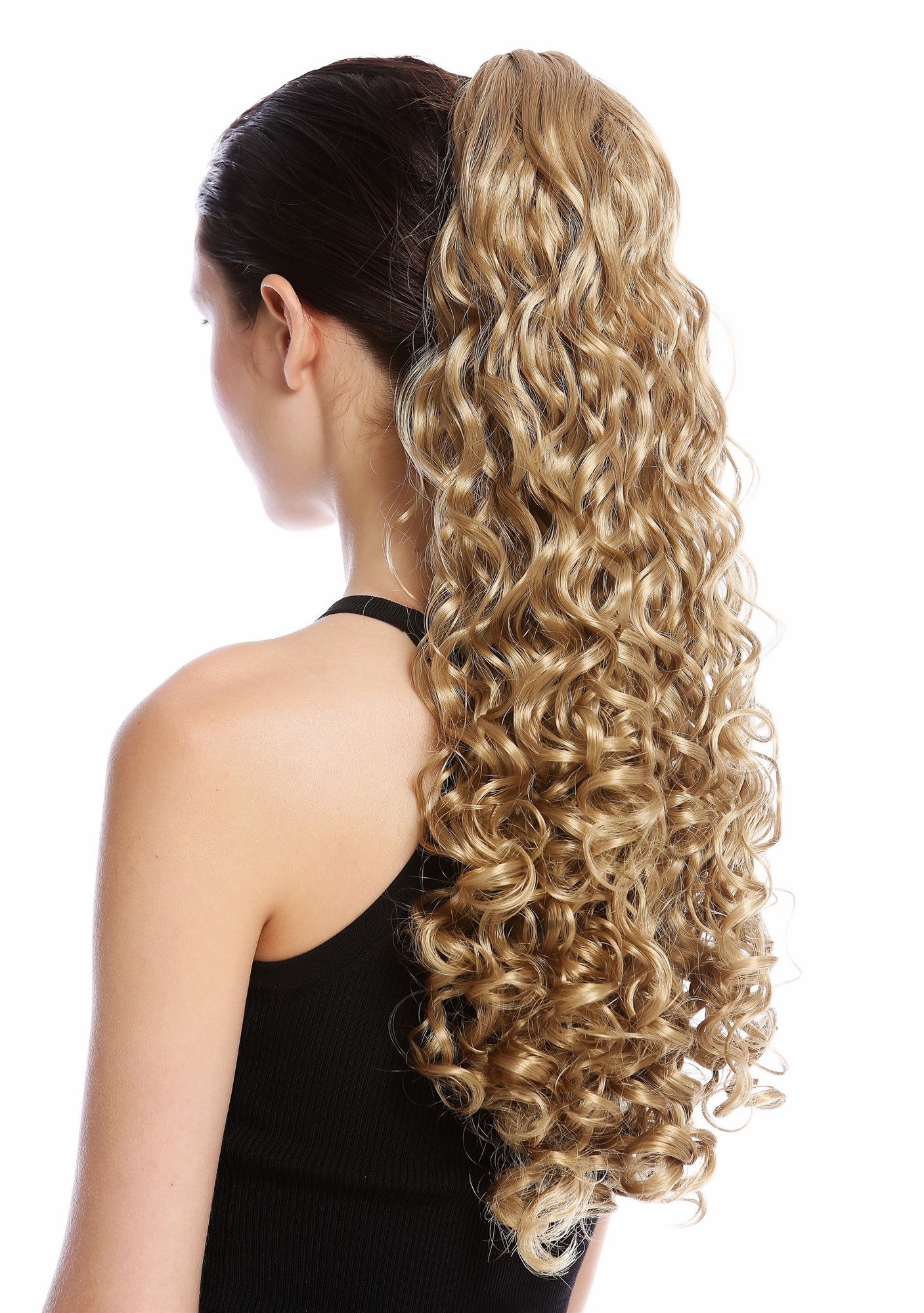 Ponytail Hairpiece very long voluminous curled curls champagne blond 20" 19AXL, view 2, WIG ME UP: Your Perücken Online Shop Ponytails, ash blonde, curled, long