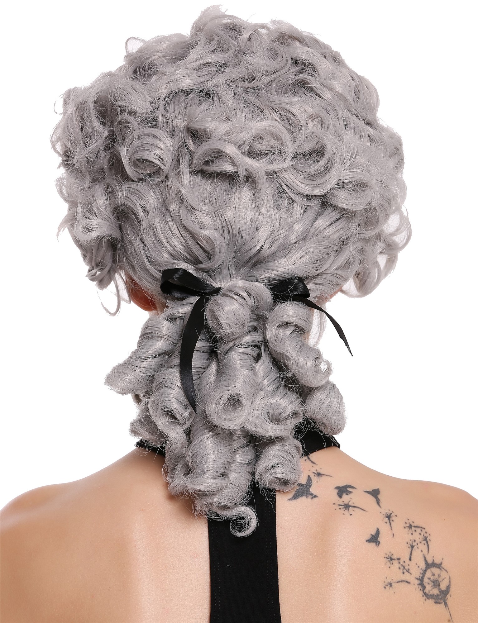 Party Wig, Men, Grey, curled, shoulder-length