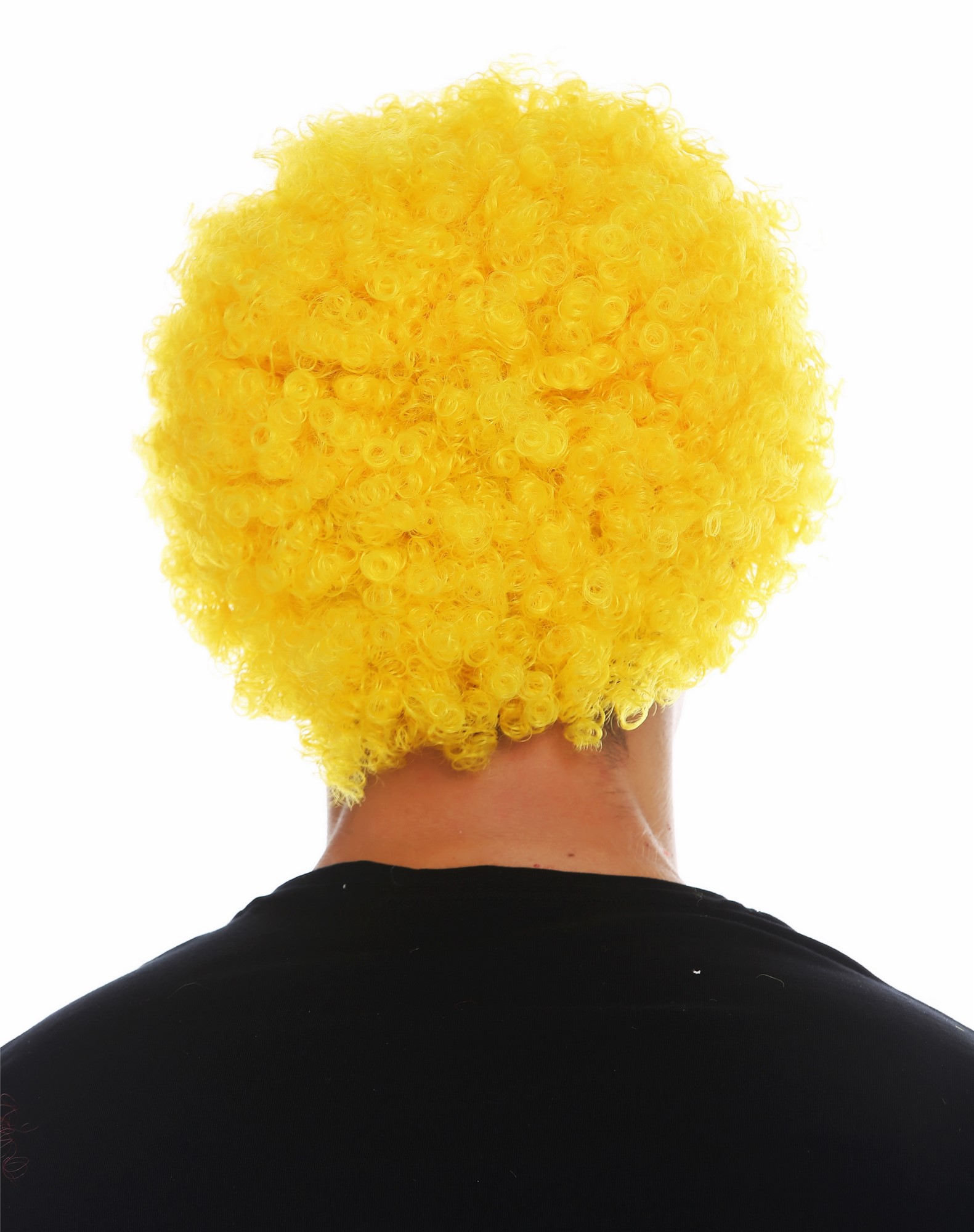 Party Wig, Unisex, bright yellow, curled, short