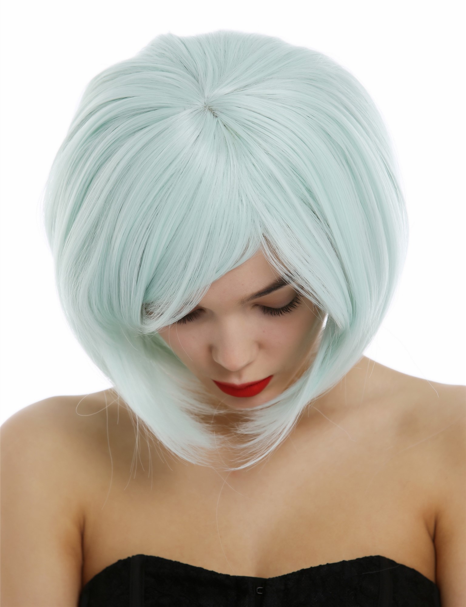 Quality Wigs, Ladies, light green, straight, short