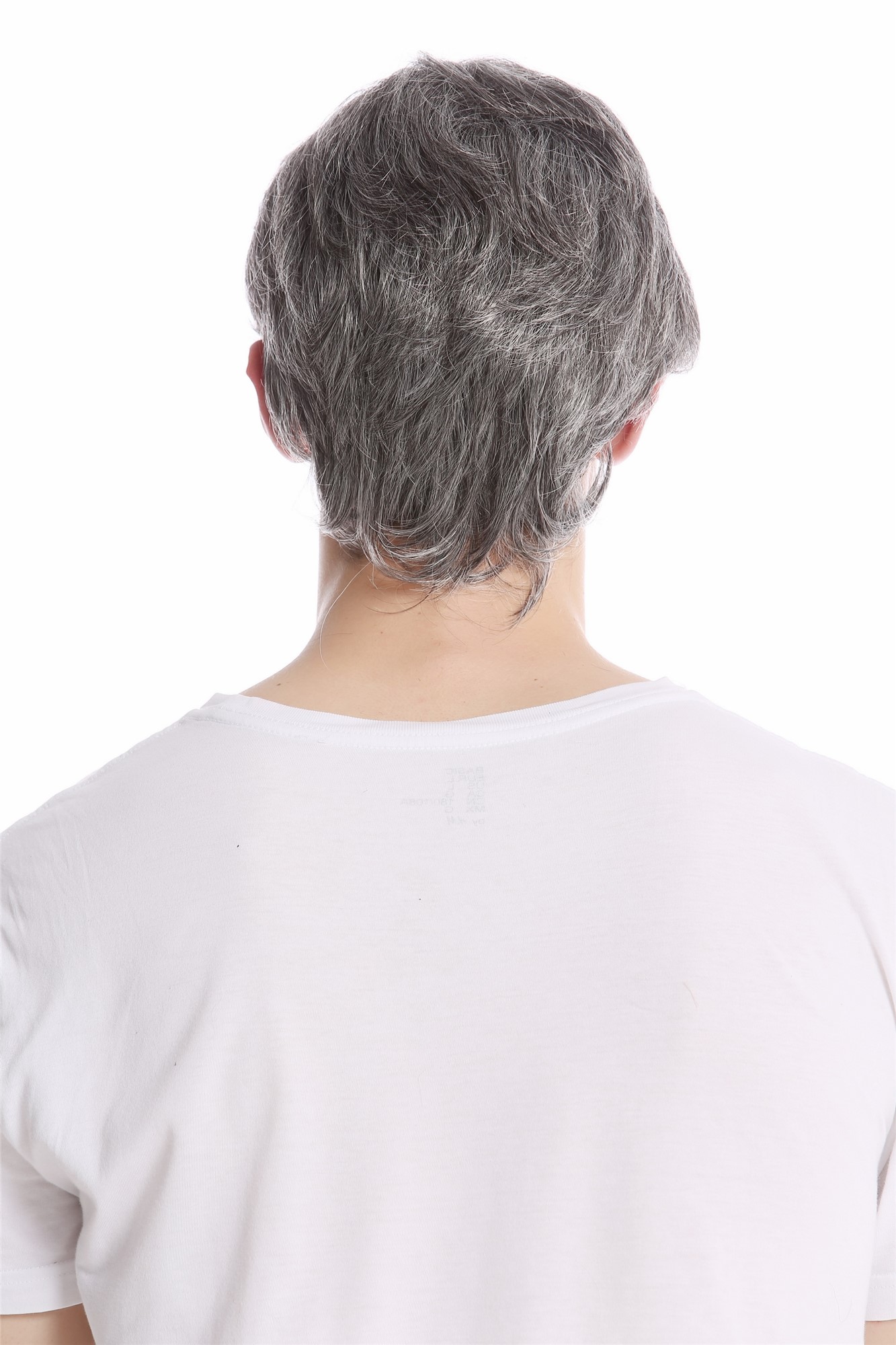 GFW355A-44 Men Gents Wig short casual youthful modern look dark grey gray, view 3, WIG ME UP: Your Perücken Online Shop Quality Wigs, Men, dark brown-gray mix, wavy, short