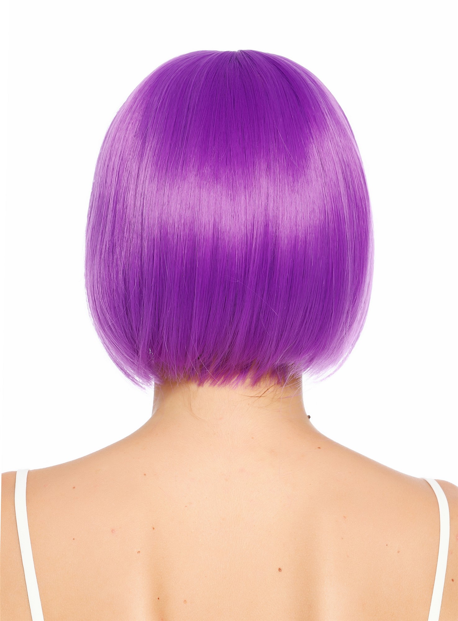 Damenperücke kurz Bob Pony glatt dunkles Lila SZL0751-DHT2411