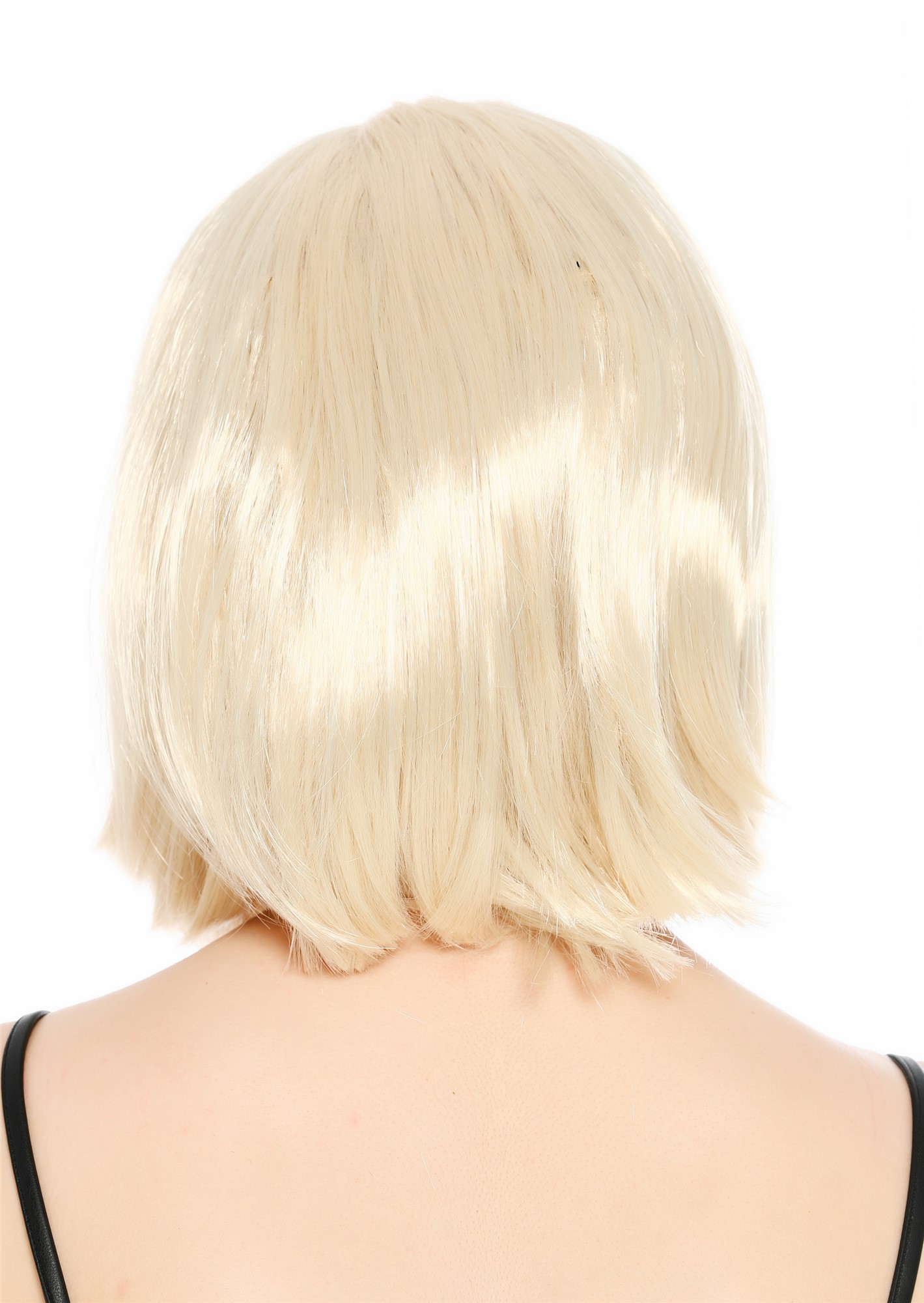 glatte Party-Perücke Hellblond 35 cm lange Perücke für Damen