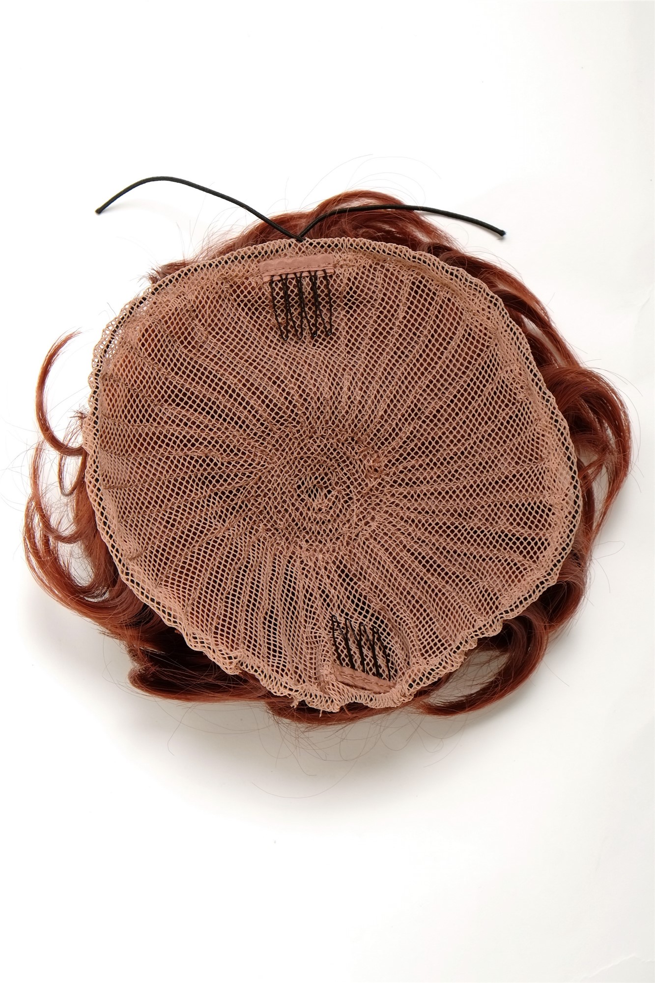 Haarteil Dutt Haarrose Buschig Rostbraun Q840-35, Ansicht 2, WIG ME UP: Ihr Perücken Online Shop lockiger Dutt Haarteil Rostbraun