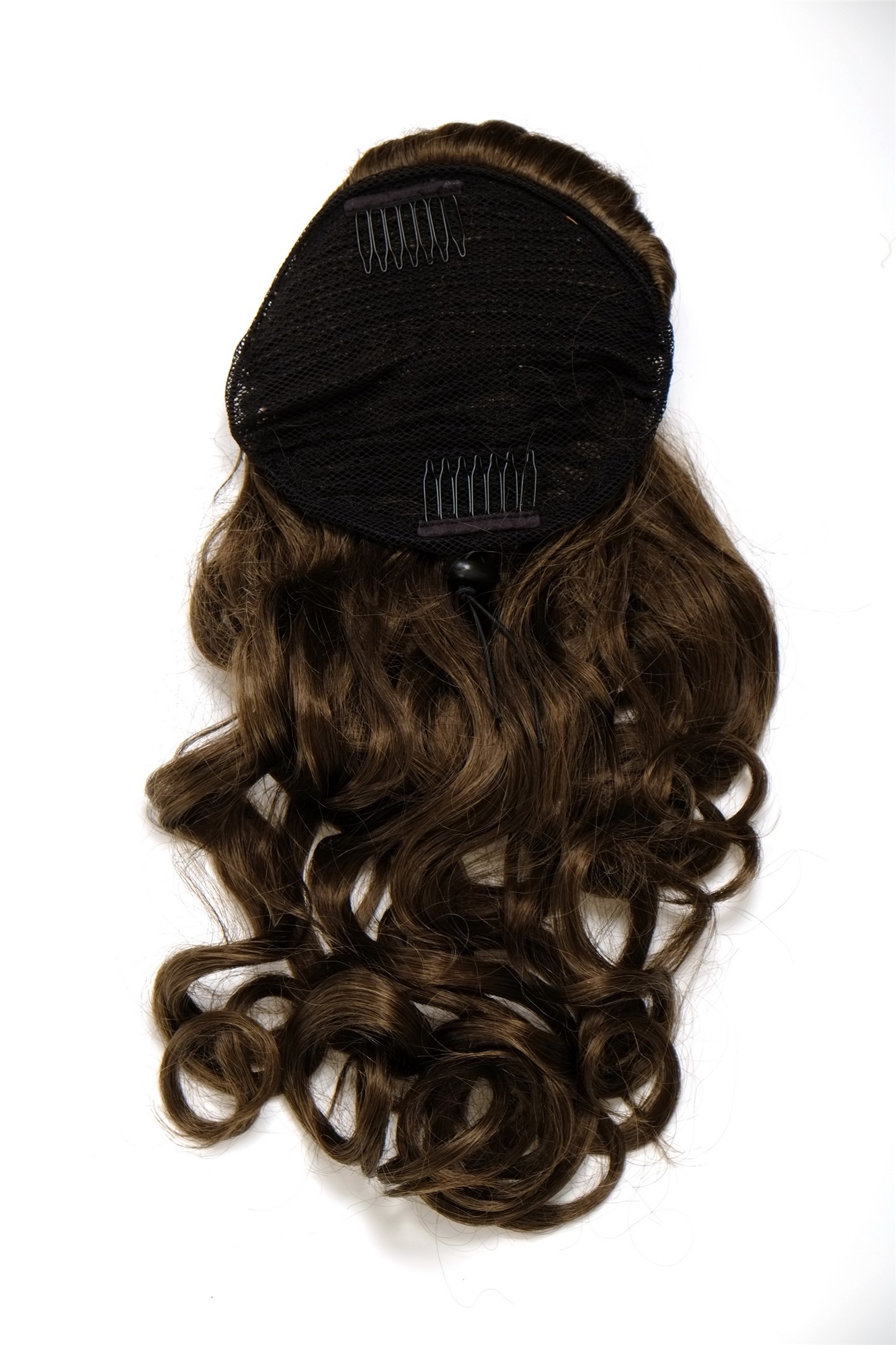Hairpiece PONYTAIL with combs and elastic draw string curly voluminous very long medium brown 23 ", view 2, WIG ME UP: Your Perücken Online Shop Ponytails, medium ash brown, curled, long