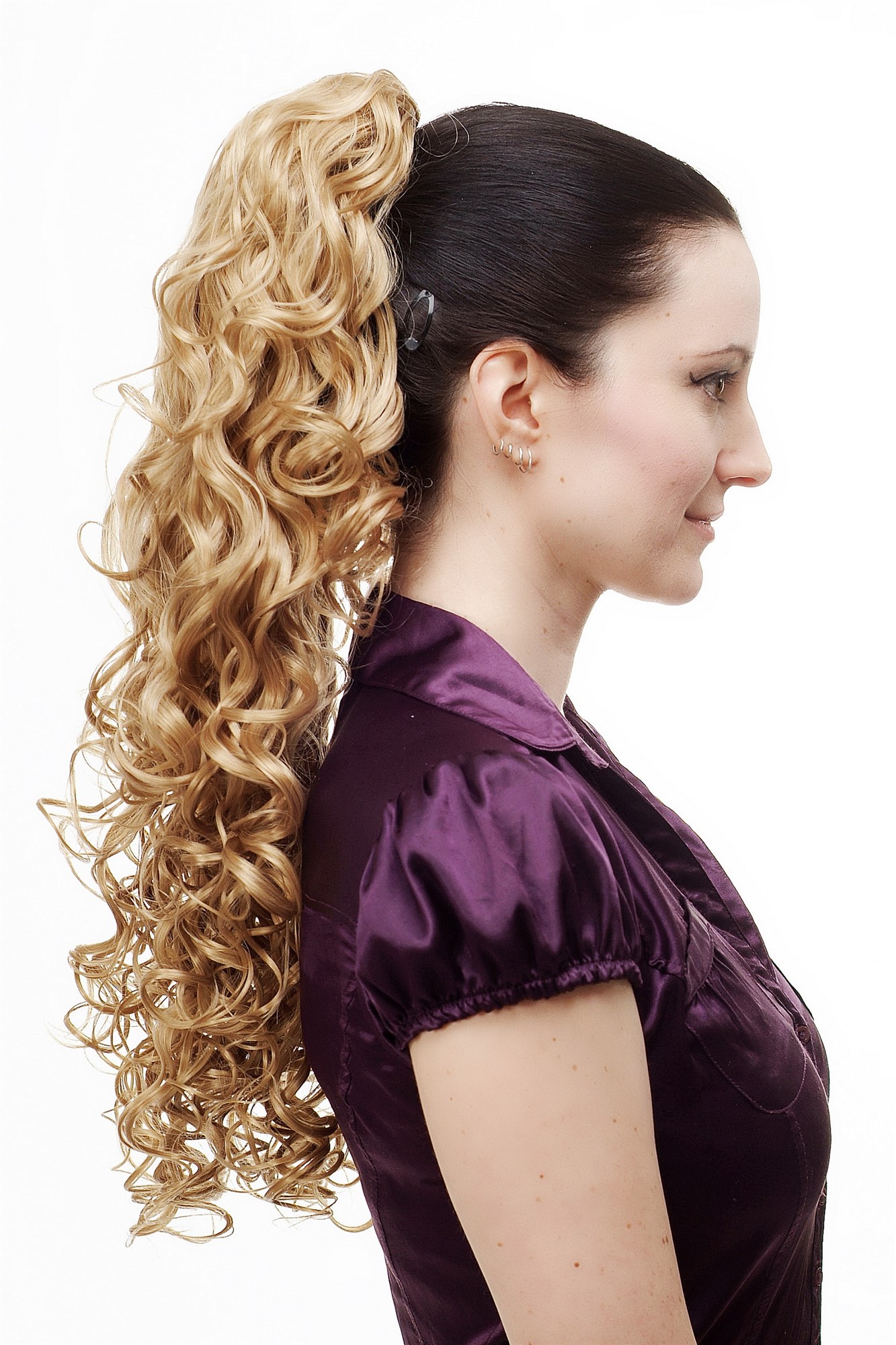 N310-24B Hairpiece PONYTAIL extension VERY long MASSIVE volume voluminous curly AMAZING curls kinks dark gold blond 23", view 4, WIG ME UP: Your Perücken Online Shop Ponytails, golden blonde, curled, long