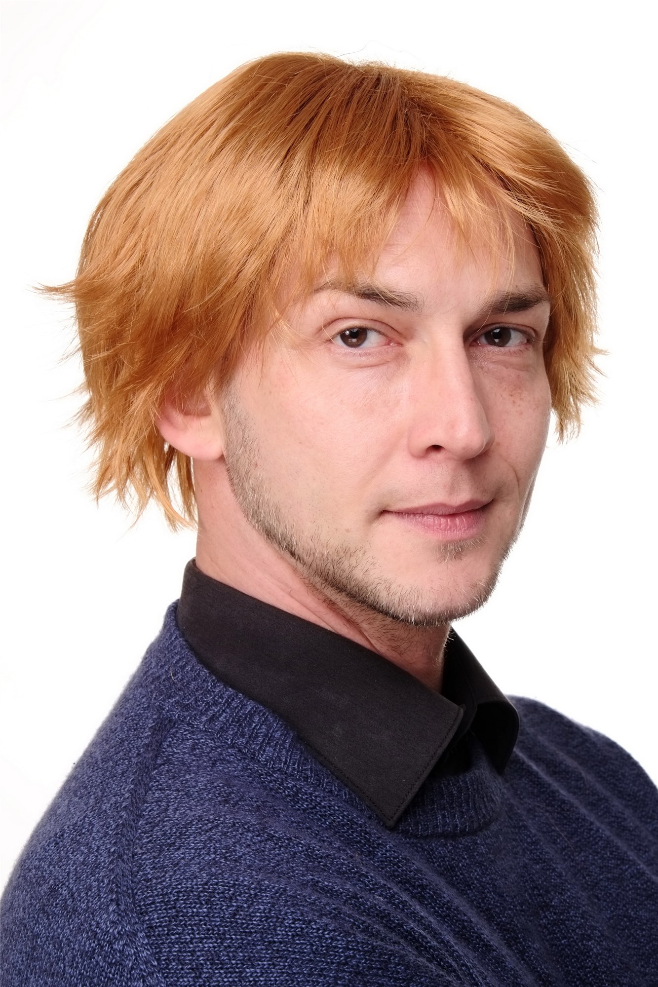 WIG ME UP ® GFW1843-27C Man Men Gents  Wig long fringed frayed strawberry blond, view 4, WIG ME UP: Your Perücken Online Shop Quality Wigs, Men, copper blonde, wavy, short
