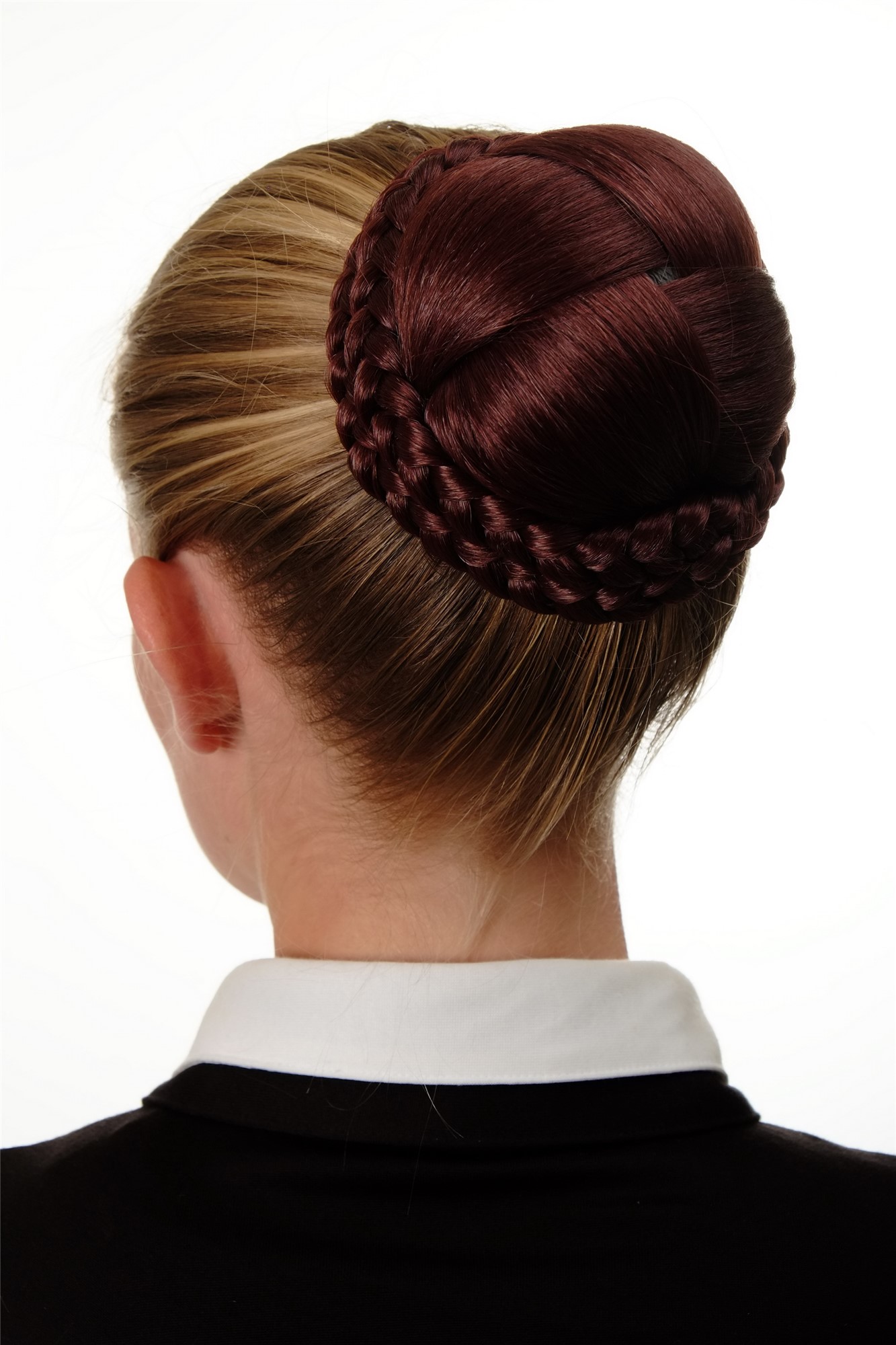 Dutt Haarteil geflochten Haarknoten Rostbraun N796-35, Ansicht 2, WIG ME UP: Ihr Perücken Online Shop geflochtener Dutt Haarteil Rostbraun