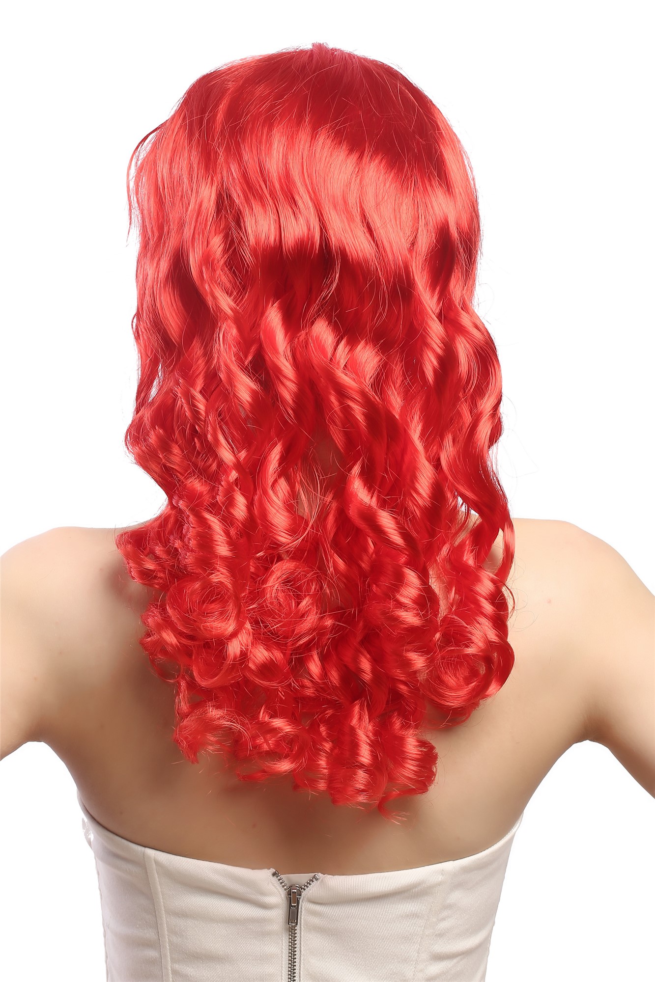 Lady Party Wig Halloween Gothic Lolita long baroque colonial romantic corkscrew curls coils red 20", view 4, WIG ME UP: Your Perücken Online Shop Party Wig, Ladies, bright red, curled, long