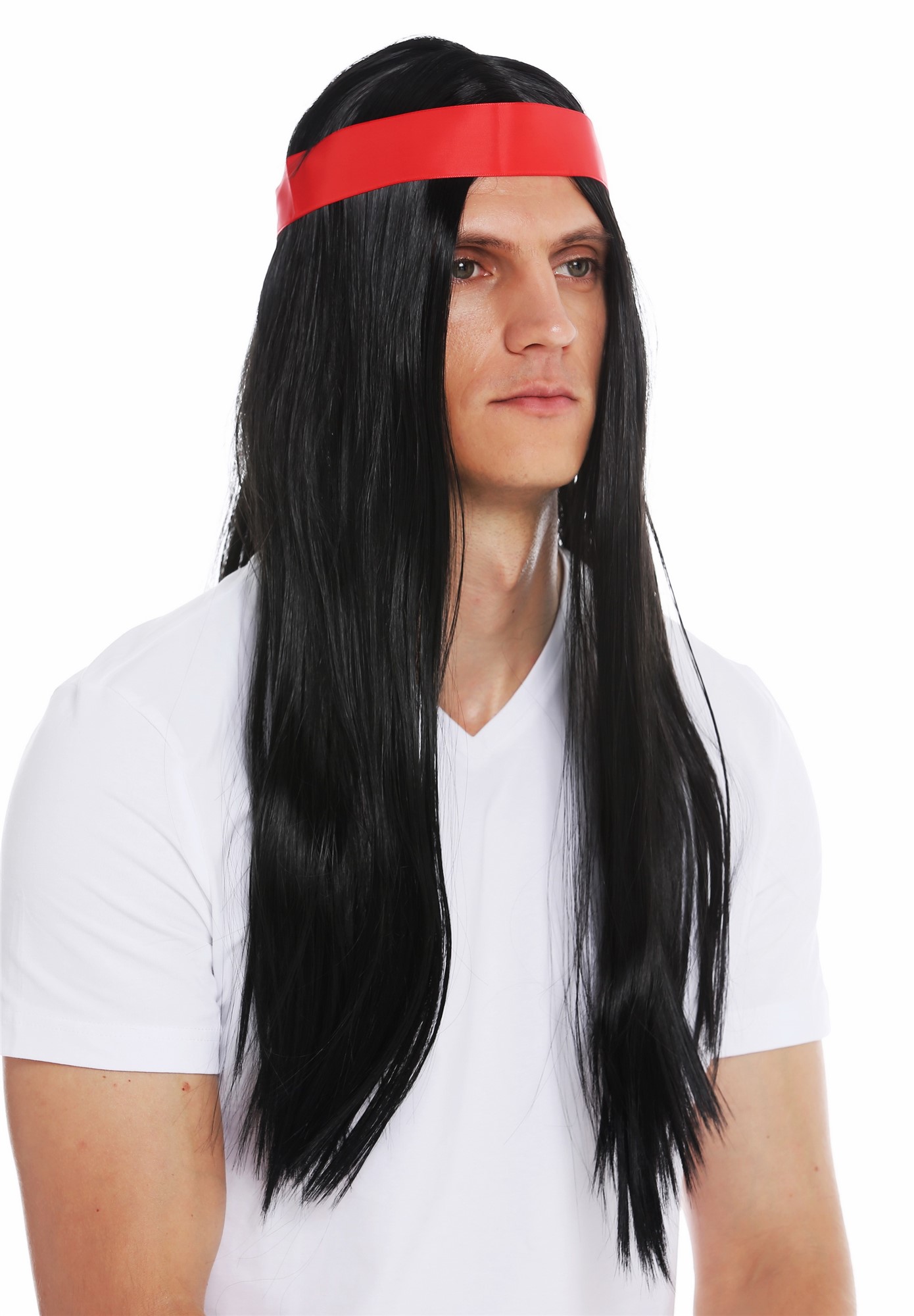 Party Wig, Unisex, pitch black, straight, long