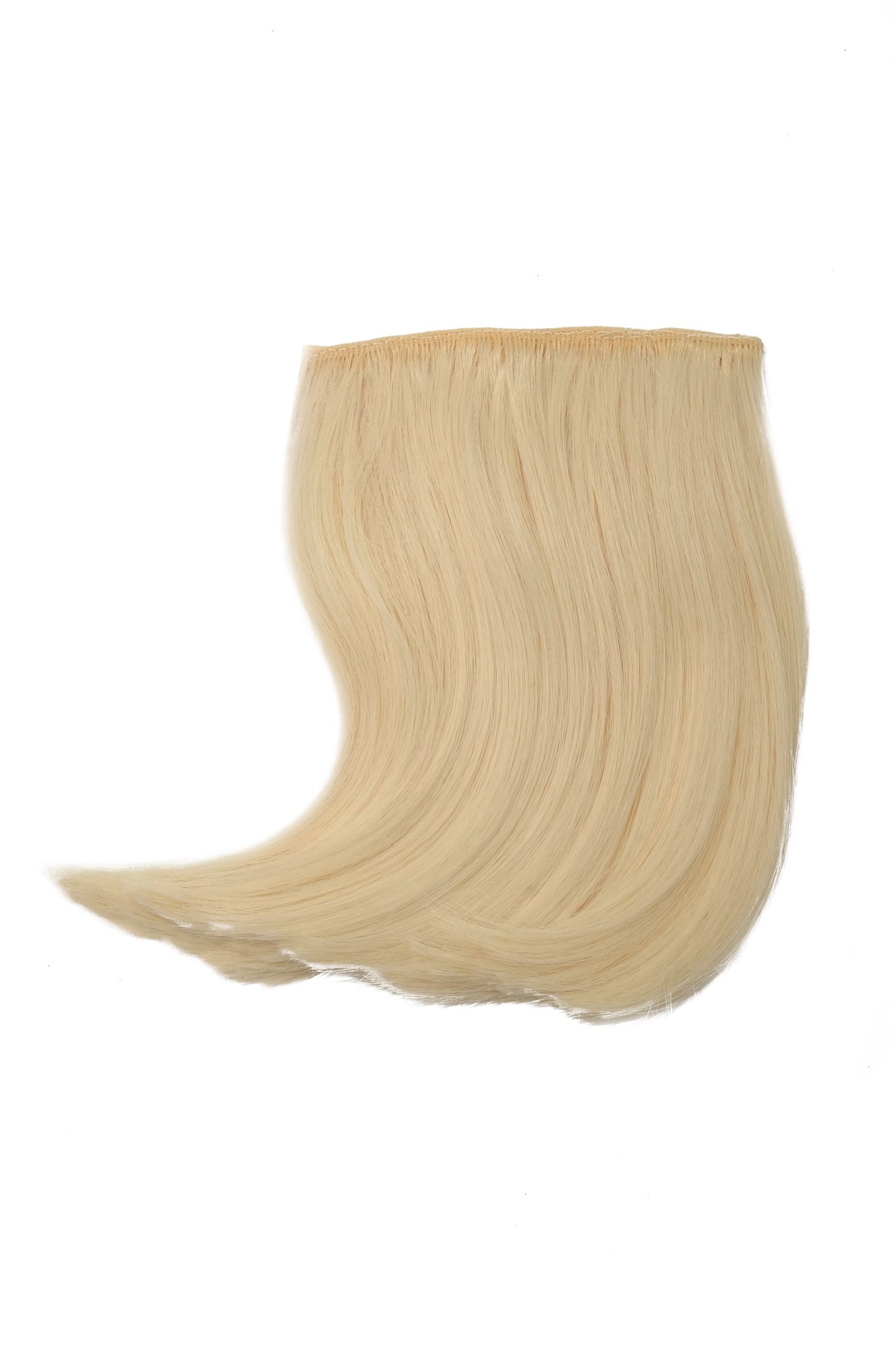 glatter Clip-In Pony Platinblond 17 cm lang