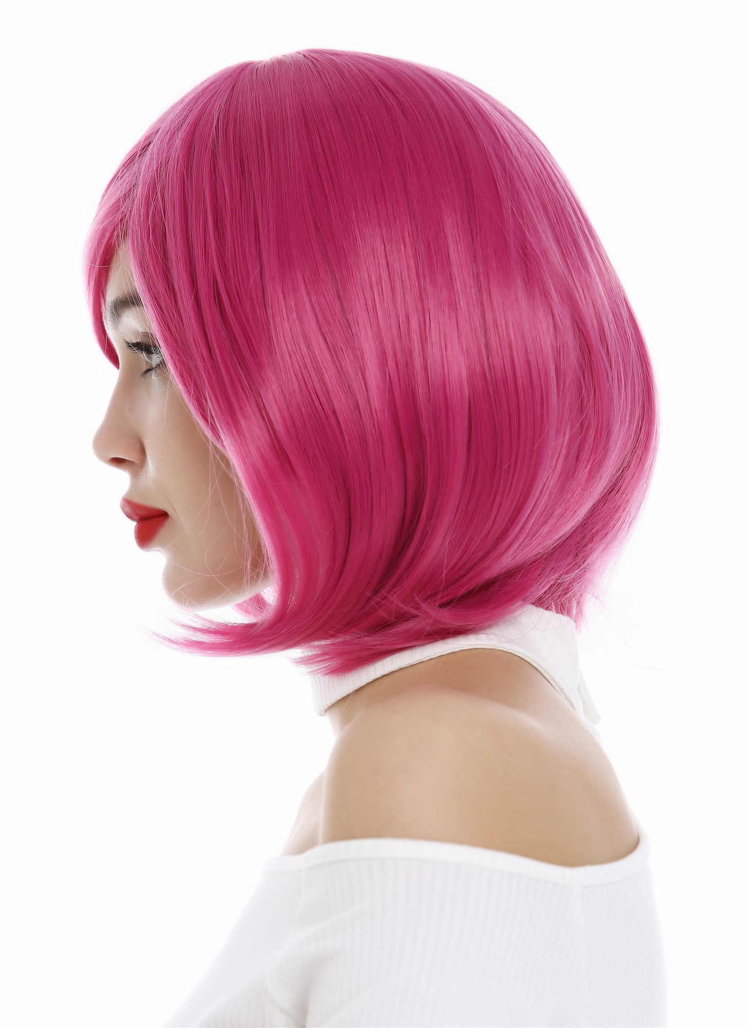 Quality Wigs, Ladies, dark pink, straight, short