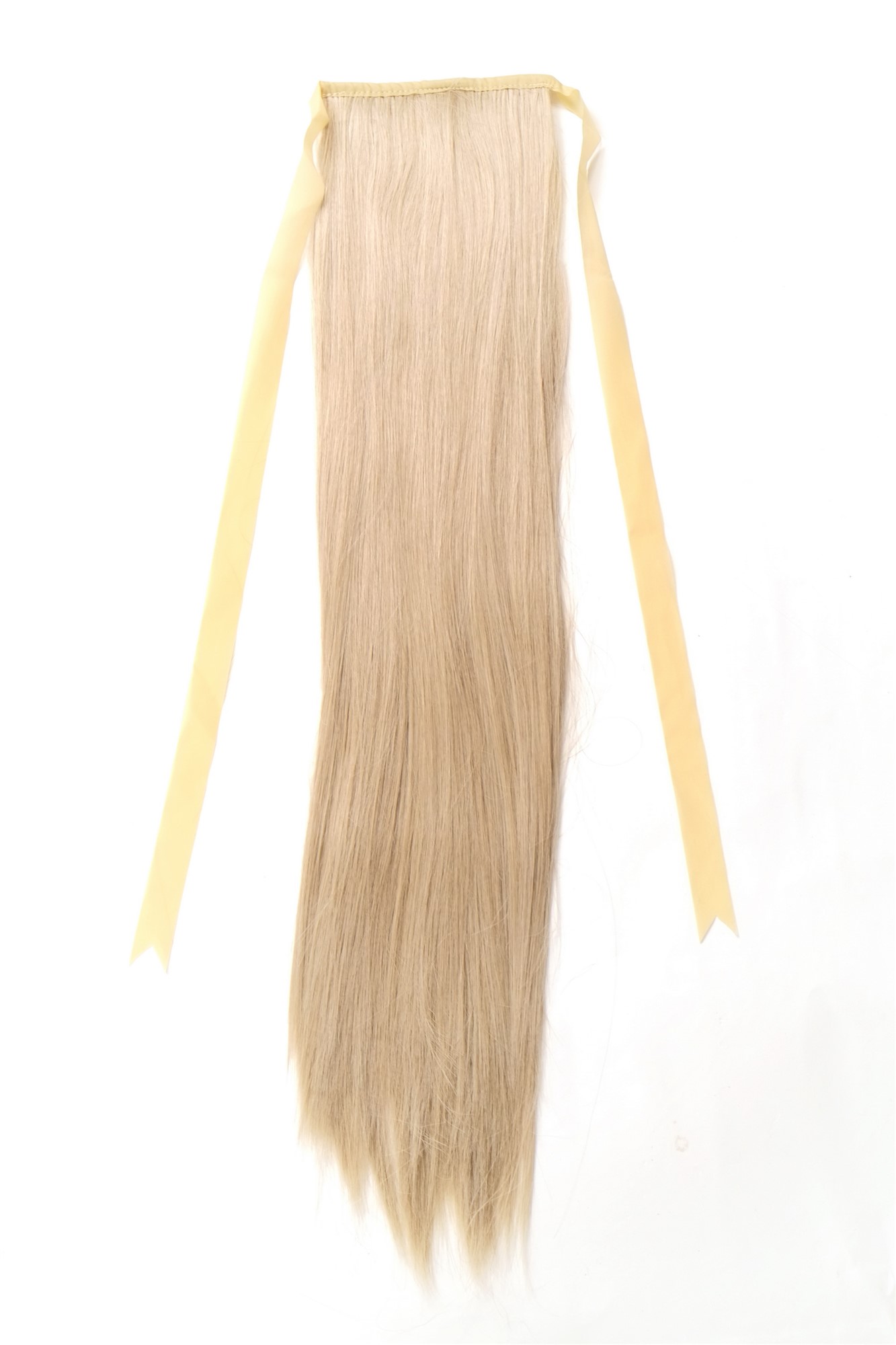 hochwertiges Haarteil glatt lang Befestigung mit Bändchen & Klammer Hell-Aschblond C9429-22, Ansicht 3, WIG ME UP: Ihr Perücken Online Shop glattes Zopf-Haarteil Hell-Aschblond 60 cm lang