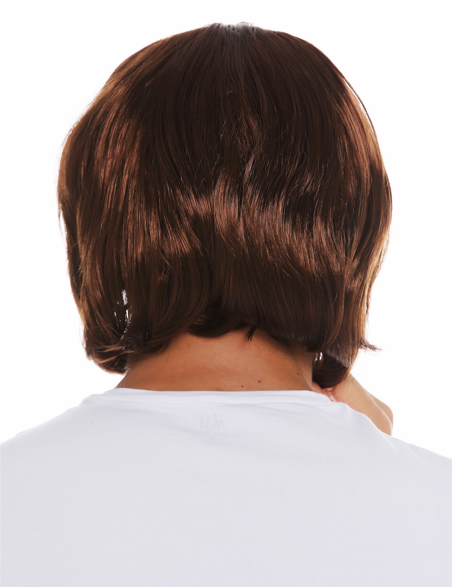 Wig carnival Halloween men middle ages minstrel crooner trashy hairstyle 2623, view 6, WIG ME UP: Your Perücken Online Shop Party Wig, Unisex, mahogany brown, wavy, short