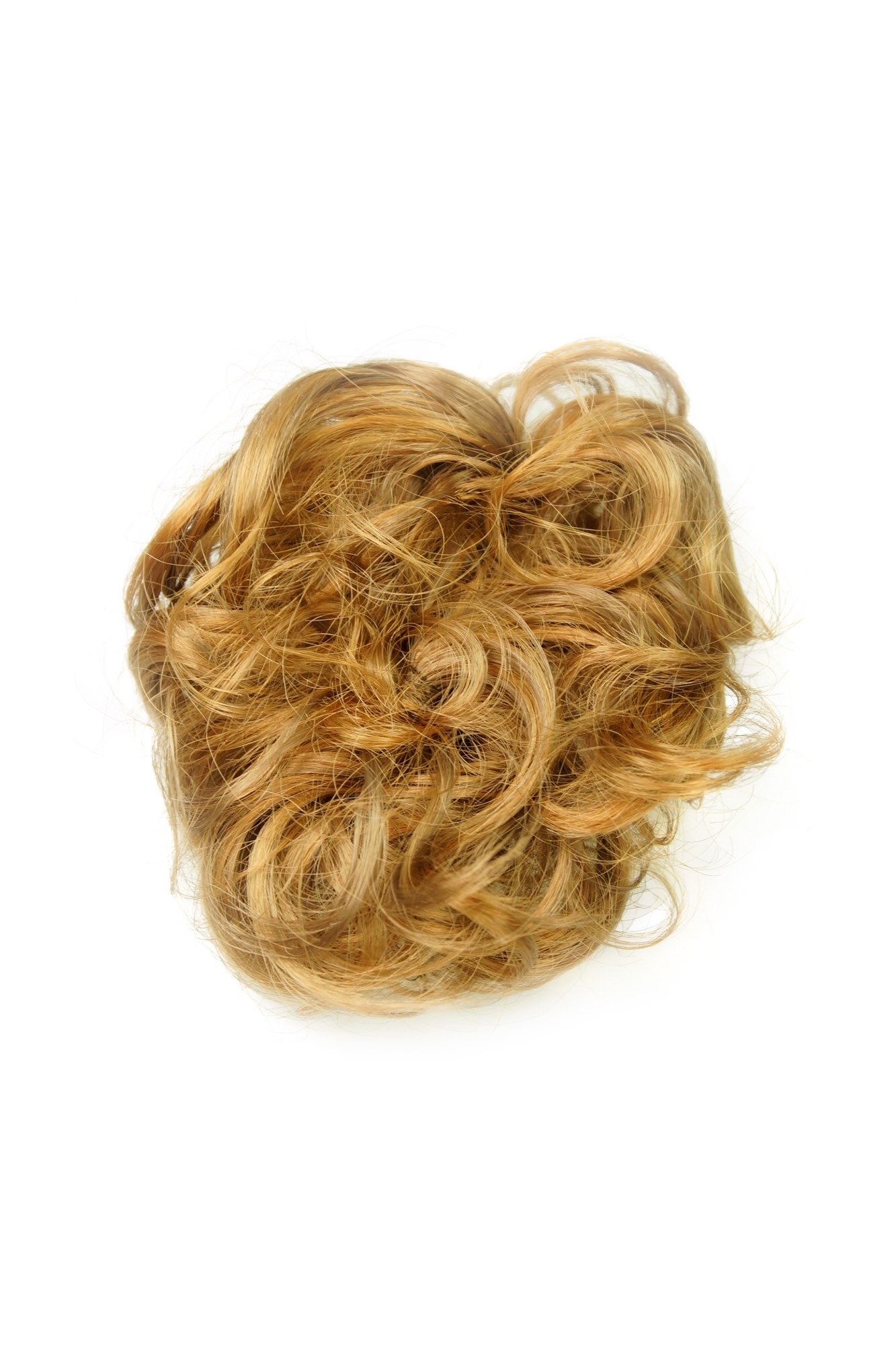 Scrunchie lockig dunkelblond-blond 18 cm