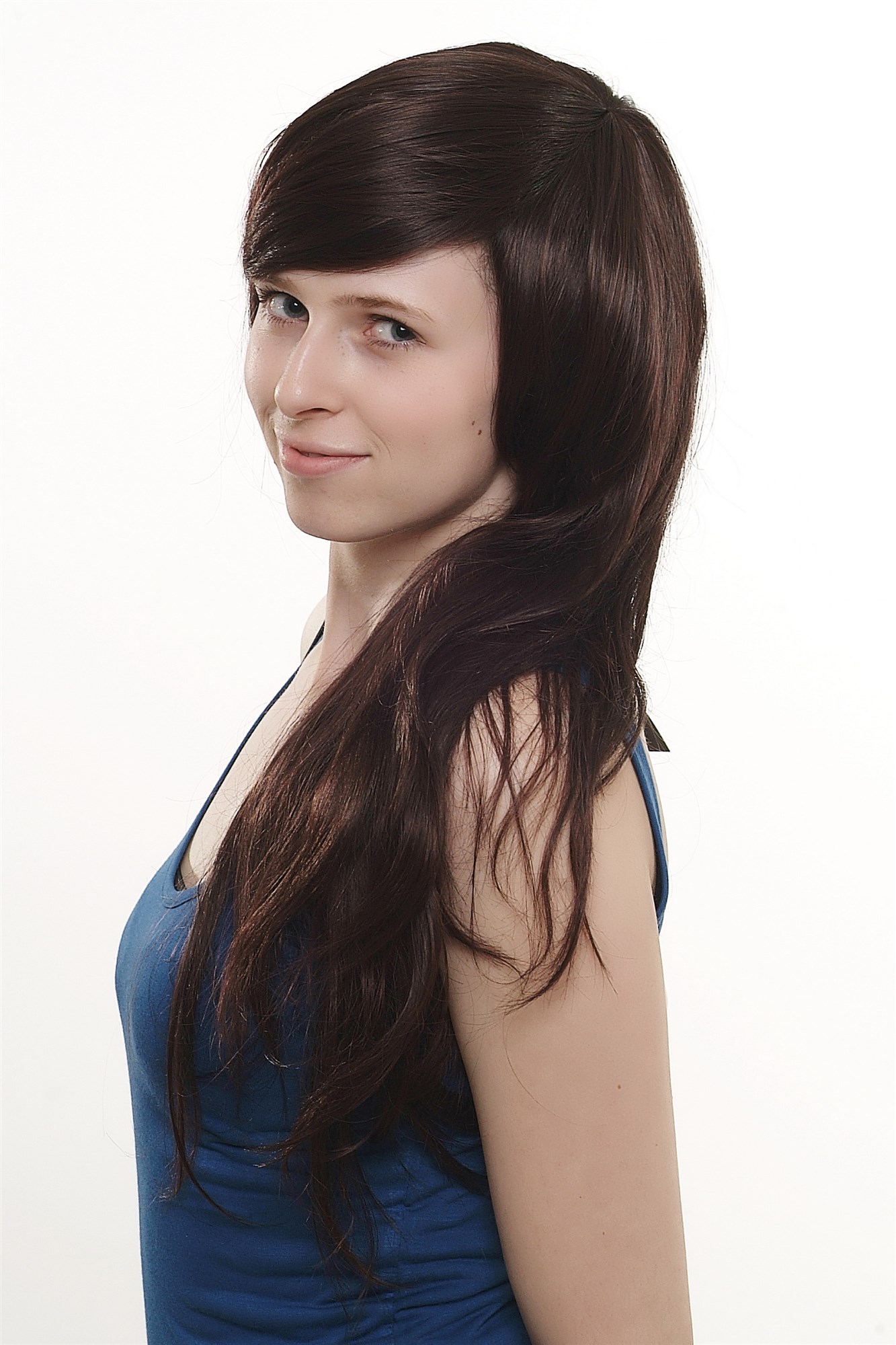 Lady women wig mahogany brown mix very long straight to wavy 3435-2T33, view 5, WIG ME UP: Your Perücken Online Shop Quality Wigs, Ladies, black-brown-mahogany brown, straight, long