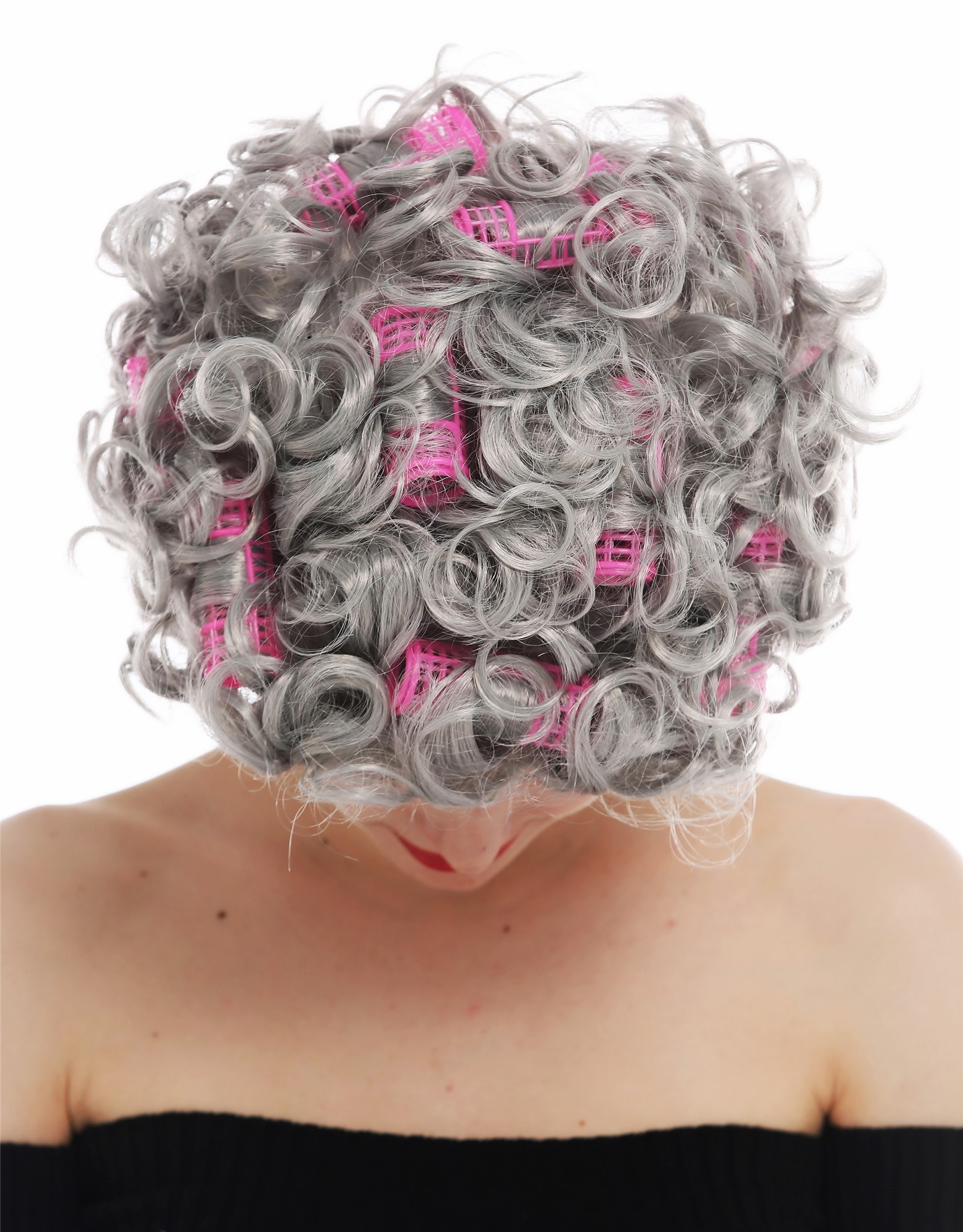 Party Wig, Ladies, silver gray, curled, short