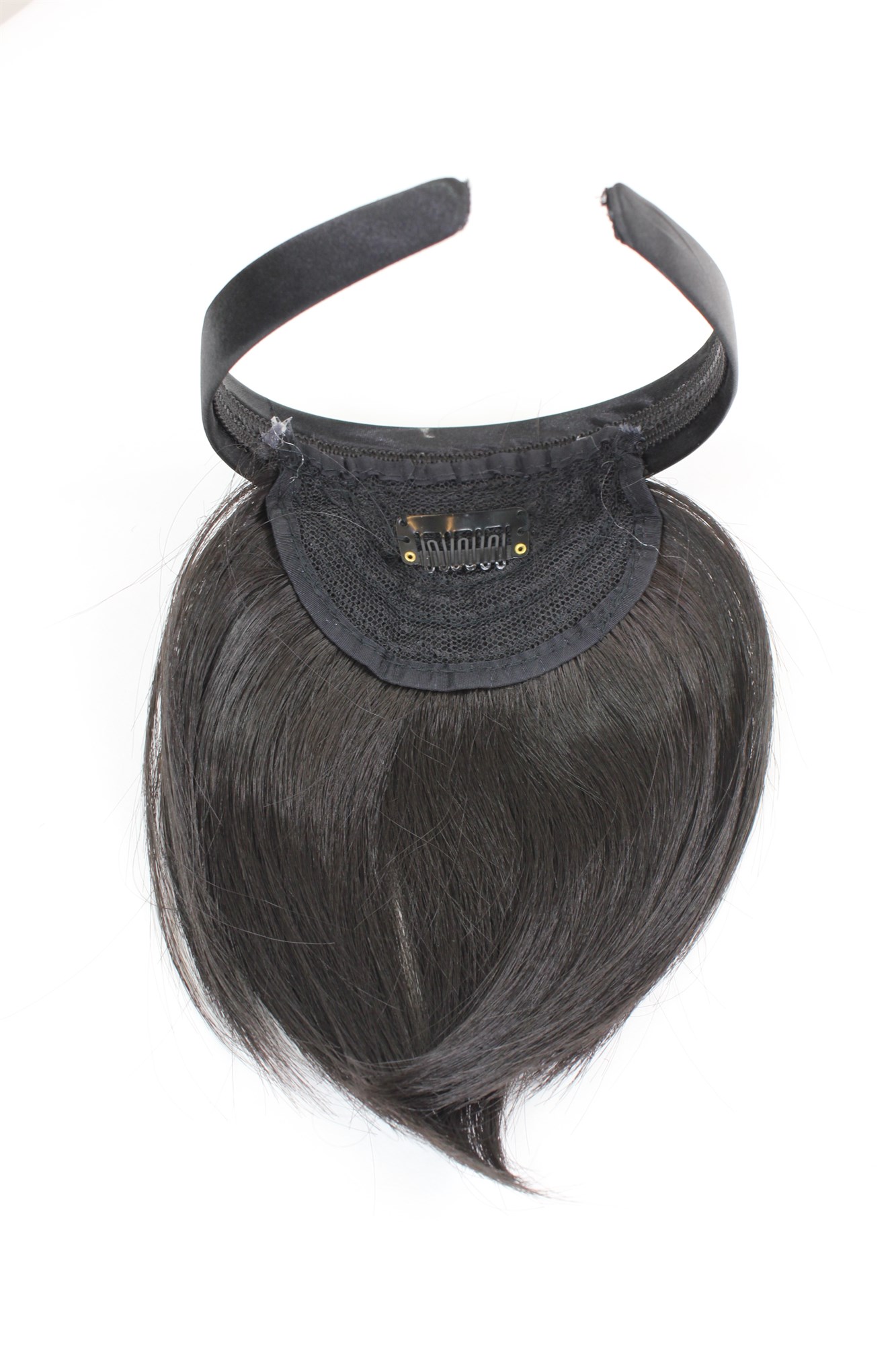 Clip-In Bang, dark brown, straight, short