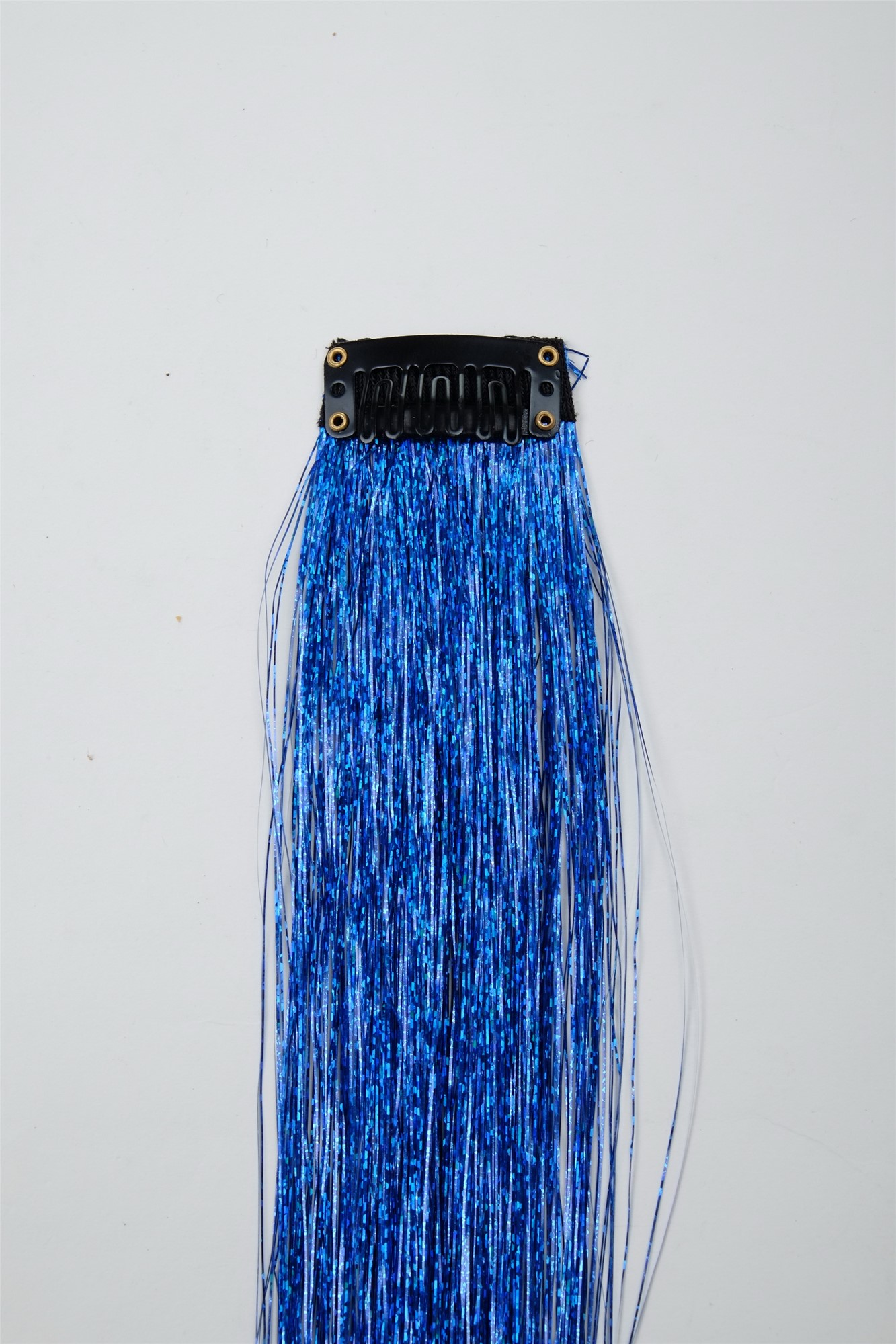 glatte Extensions Blau 45 cm lang