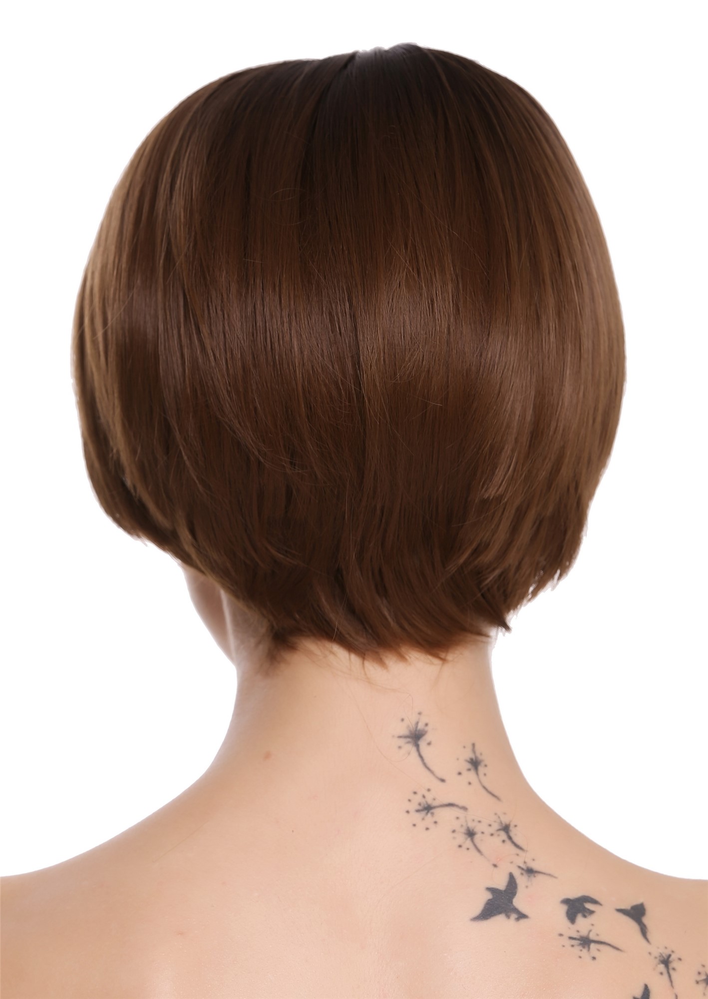 Women's wig short lady Page Bob style sleek fringe brown mix D3061R, view 4, WIG ME UP: Your Perücken Online Shop Quality Wigs, Ladies, golden brown-dark brown mix, straight, short