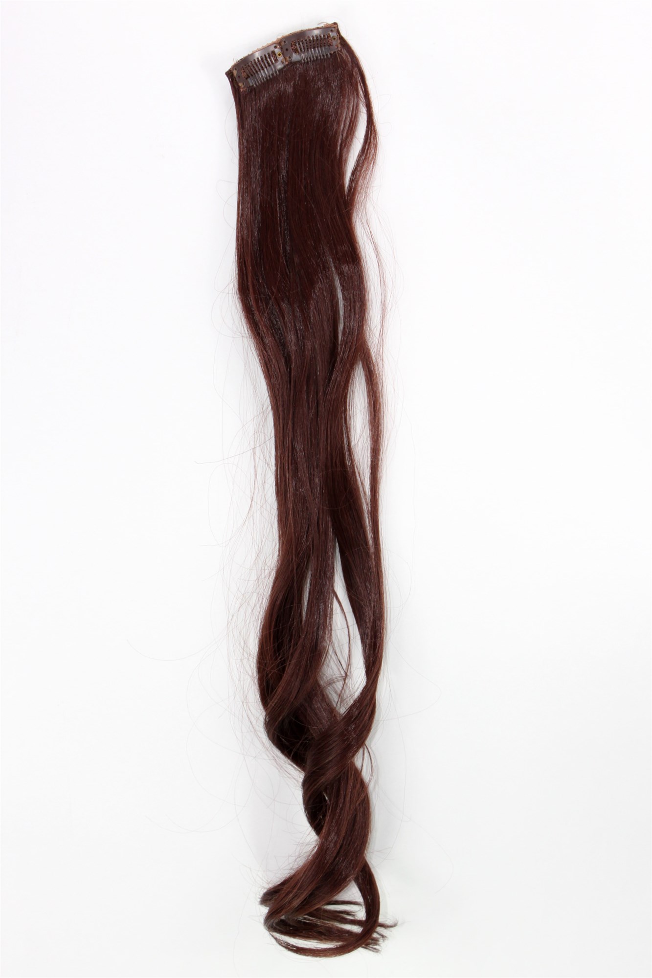 wellige Extensions Dunkel Mahagoni, Baun 63 cm lang