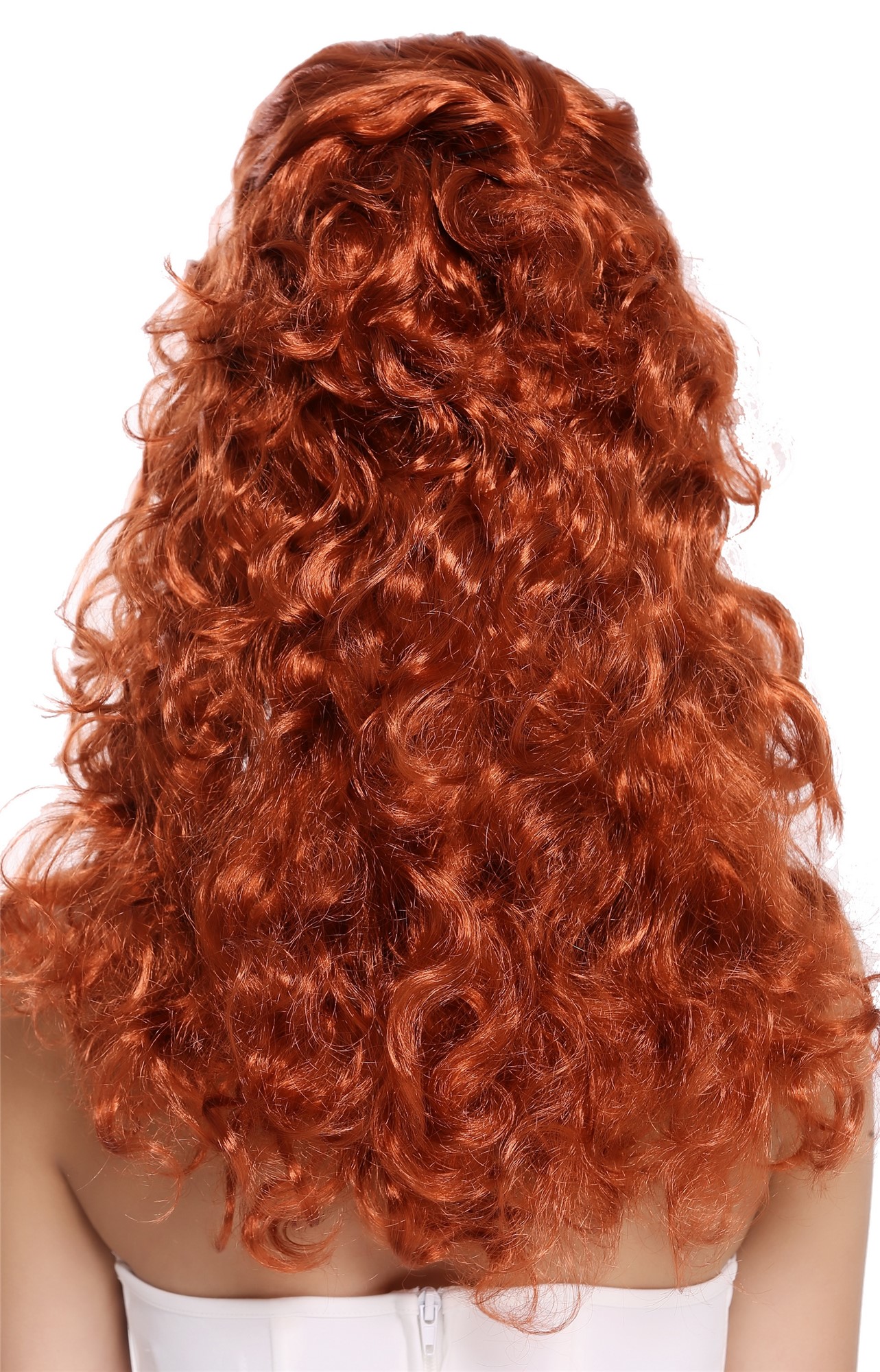 Party Wig, Ladies, Red, curled, long