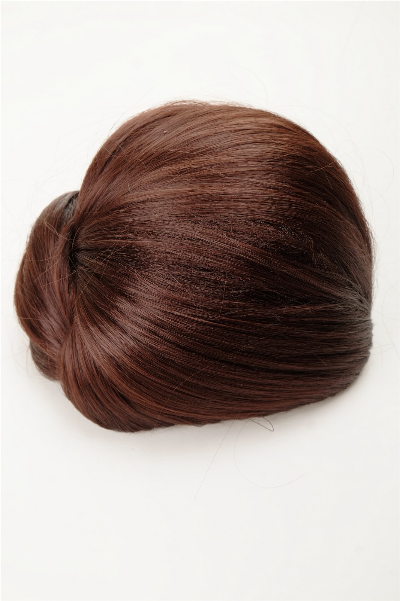 Dutt Haarknoten Groß Oma Rotbraun Braun Q399BOBO-33, Ansicht 6, WIG ME UP: Ihr Perücken Online Shop glatter Dutt Haarteil Mahagonibraun