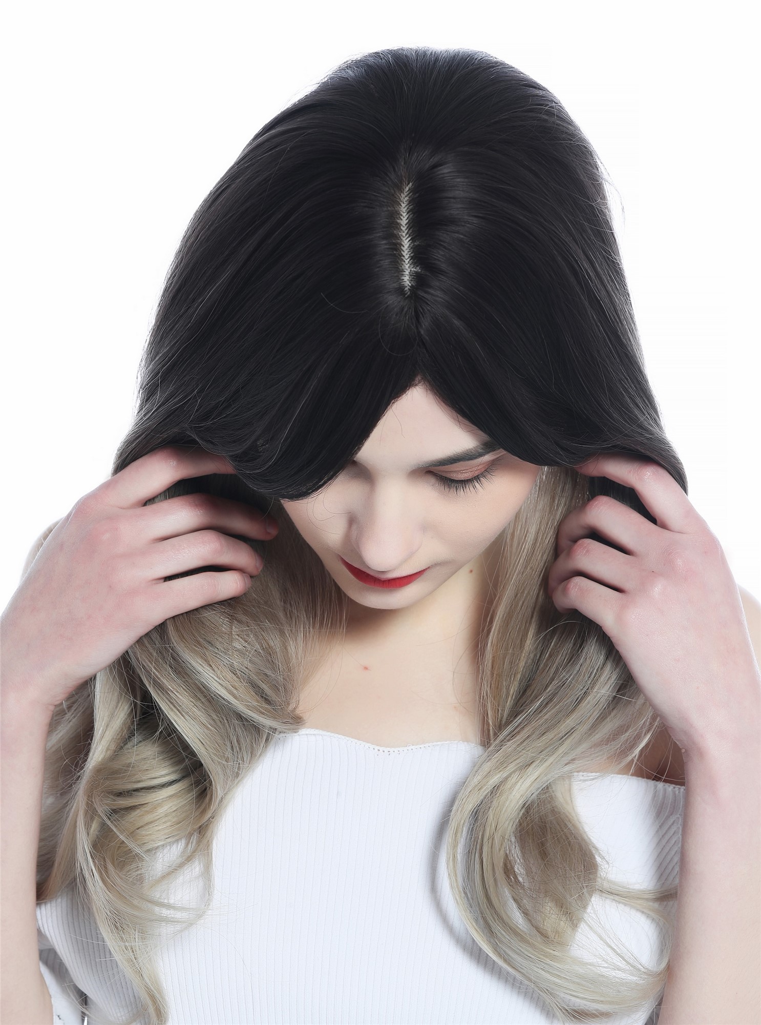 Lady wig long ombre medium brown vanilla blond balayage highlights LC271N, view 5, WIG ME UP: Your Perücken Online Shop Quality Wigs, Ladies, medium brown-vanilla blonde gradient, wavy, long