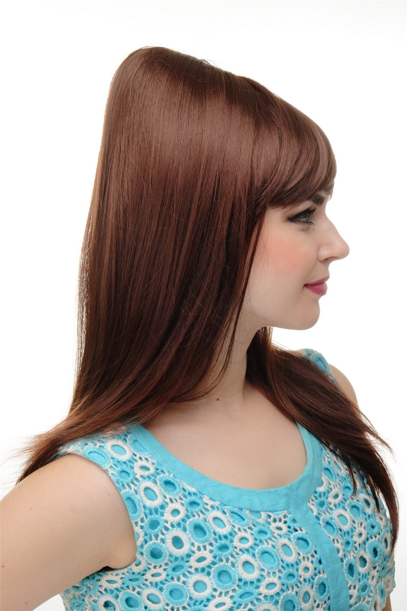 Quality Wigs, Ladies, mahogany brown, straight, long