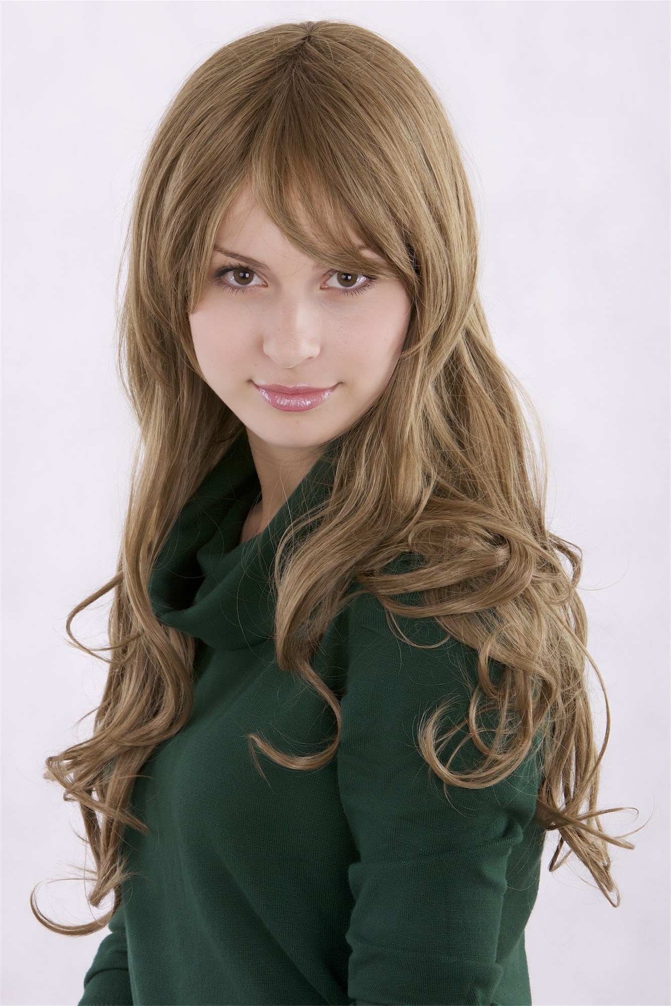 hochwertige Qualitätsperücken, Frauen Perücke blond mittelblond wellige lange Haare 3255-M8, Ansicht 2, WIG ME UP: Ihr Perücken Online Shop wellige Tressen-Perücke mit Kopfhaut-Imitat Blond lange Haare für Damen