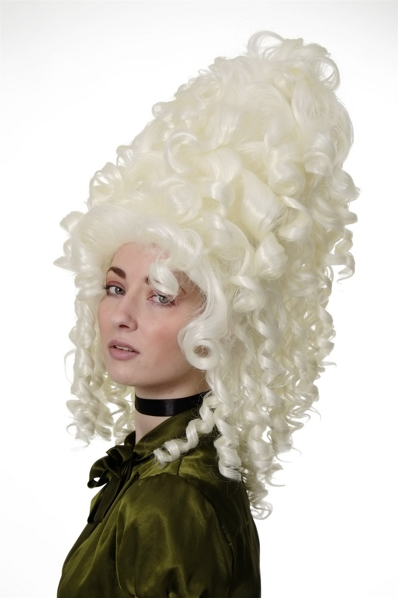 hochwertige Qualitätsperücken, Perücke Rokoko Barock Weißblond GFW1650-613A, Ansicht 3, WIG ME UP: Ihr Perücken Online Shop lockige Tressen-Perücke Weißblond lange Haare für Damen