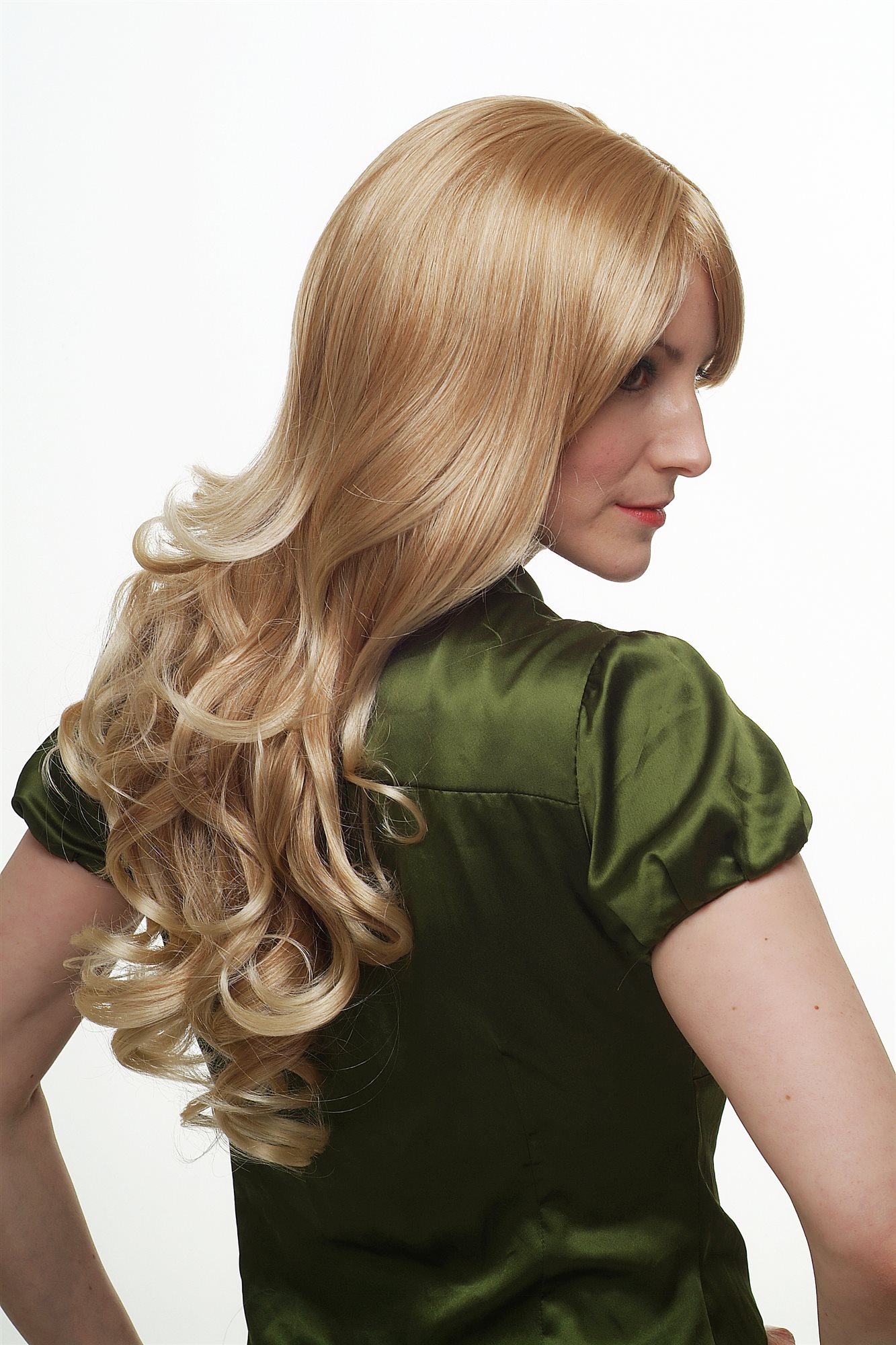 Lady wig women blonde mix highlights great volume wavy slight curls 285, view 5, WIG ME UP: Your Perücken Online Shop Quality Wigs, Ladies, Blonde, curled, long