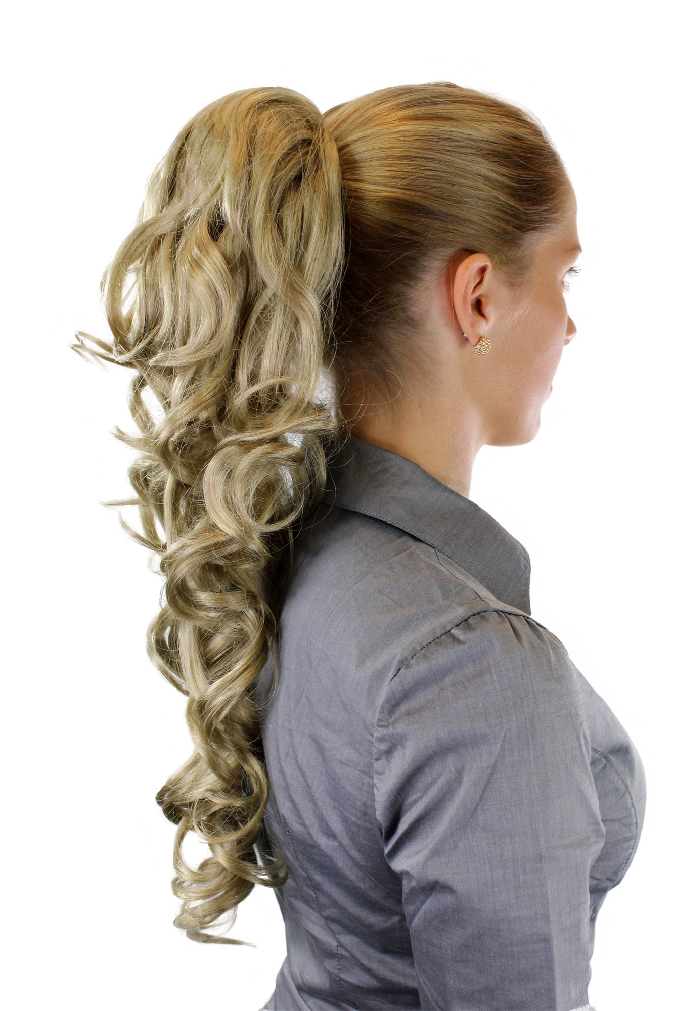 Hairpiece PONYTAIL extension VERY long AMAZING volume BLOND slightly curly curls WK08-24, view 3, WIG ME UP: Your Perücken Online Shop Ponytails, Blonde, curled, long