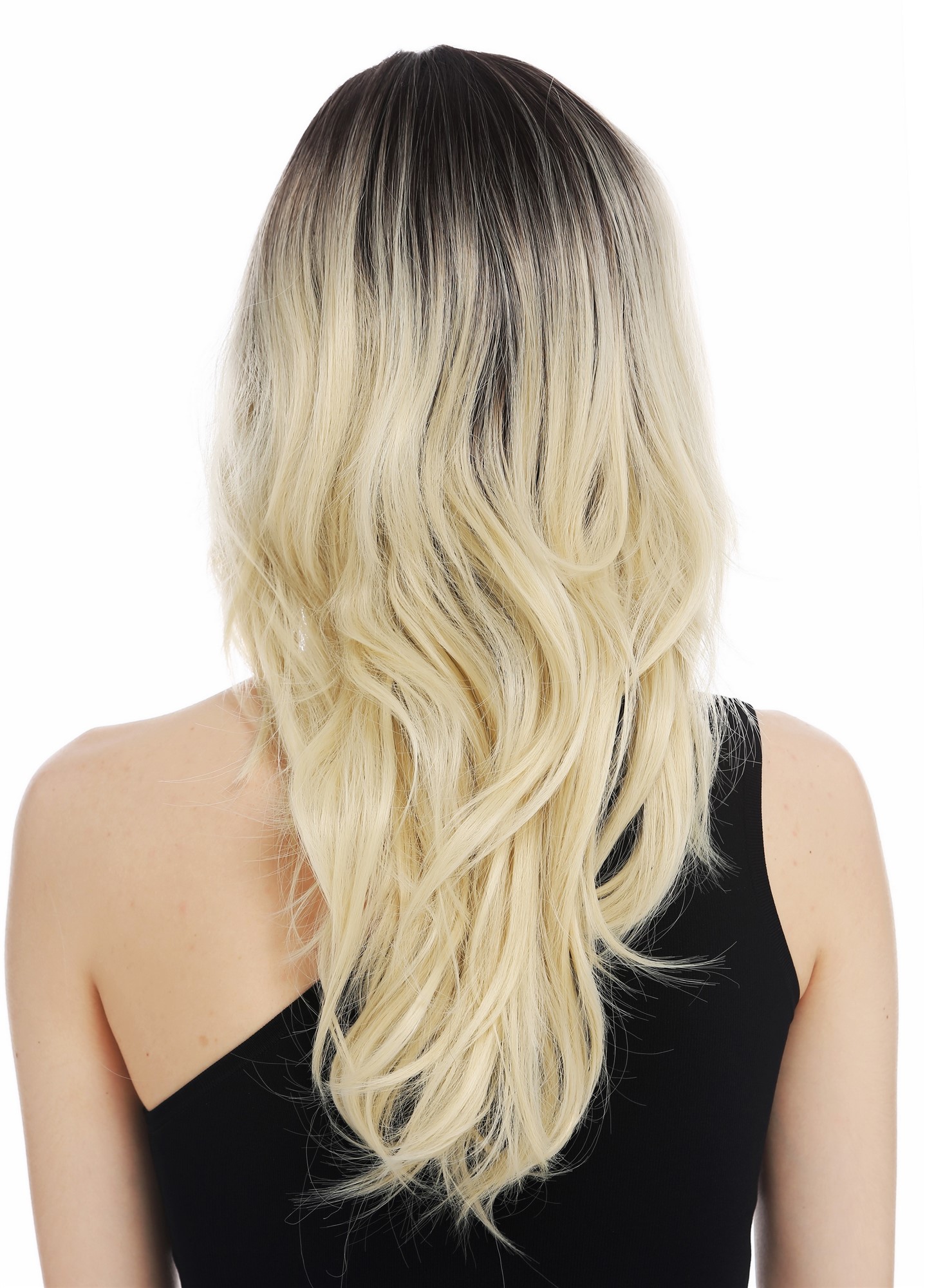 Lady wig mono long layered wavy parting ombre brown light blonde TYM-1191-MT, view 6, WIG ME UP: Your Perücken Online Shop Quality Wigs, Ladies, blonde-brown mix, wavy, long