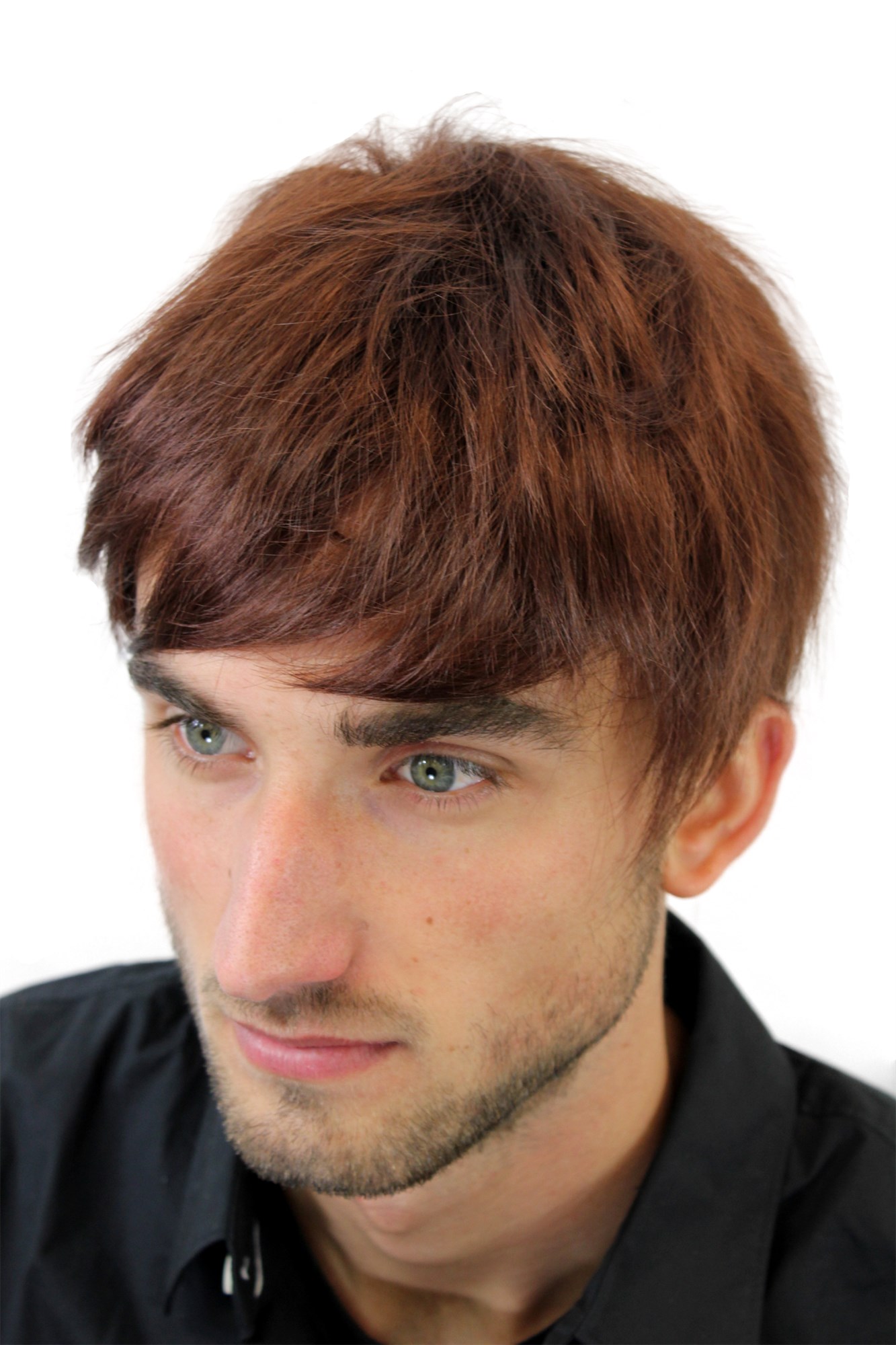 hochwertige Qualitätsperücken, Perücke Herren cool Toupet Kurz Lässig Modisch braun GFW933-33, Ansicht 2, WIG ME UP: Ihr Perücken Online Shop glatte Tressen-Perücke Kastanien-Braun, Dunkel-Mahagoni kurze Haare für Herren