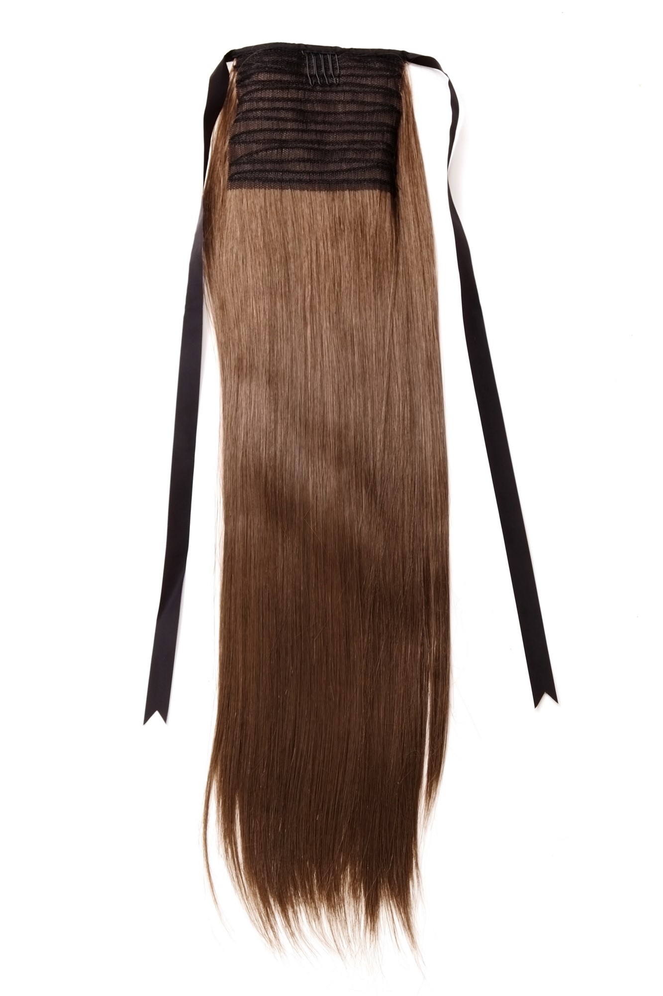 Hairpiece PONYTAIL extension long straight very light with ribbon and comb wrap around system brown, view 4, WIG ME UP: Your Perücken Online Shop Ponytails, golden brown, straight, long