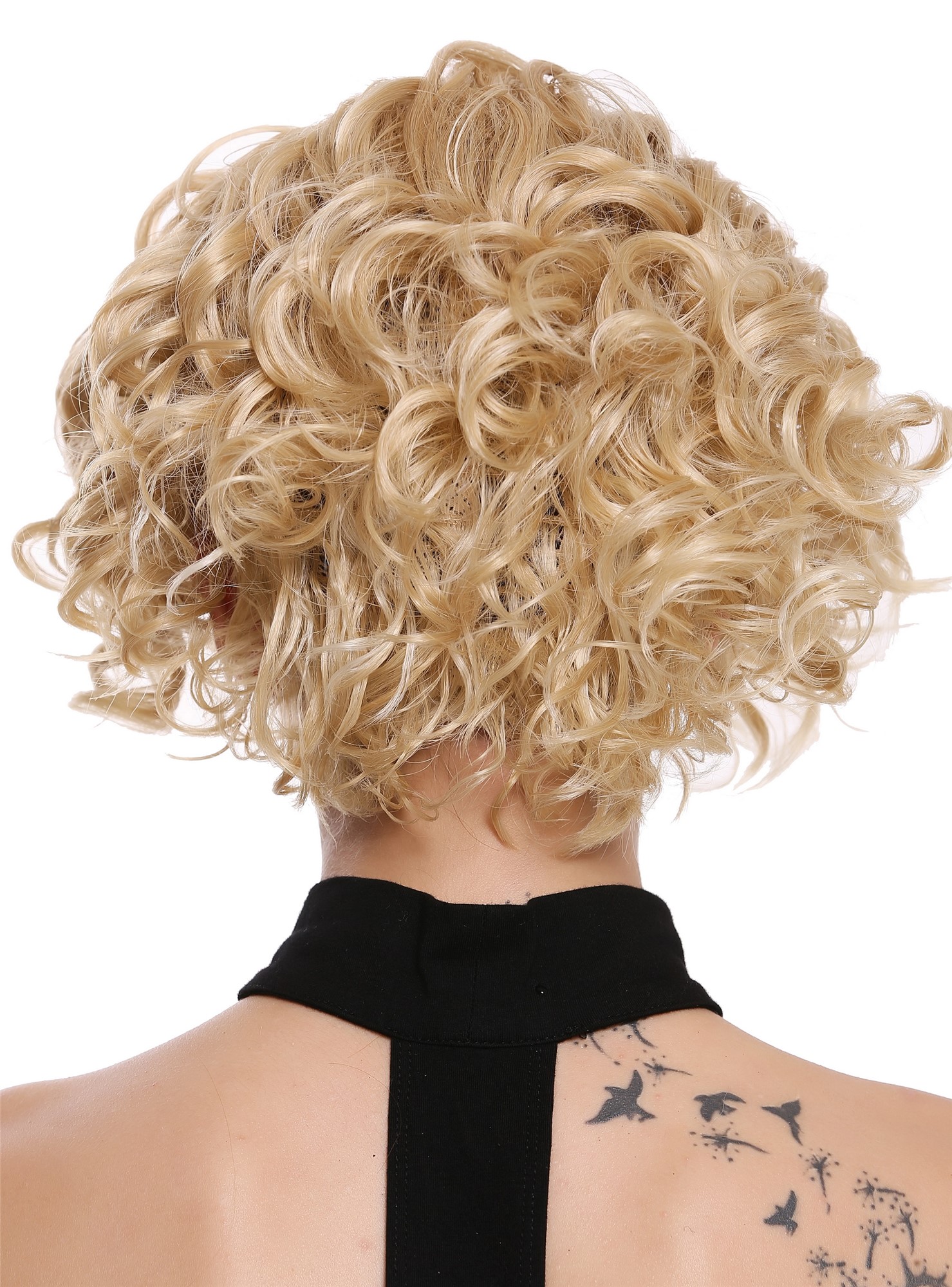 hochwertige Qualitätsperücken, Frauen Perücke kurz wild wellig Blond Mix MINA-24H613, Ansicht 4, WIG ME UP: Ihr Perücken Online Shop wellige Tressen-Perücke mit Kopfhaut-Imitat Aschblond-Platinblond kurze Haare für Damen