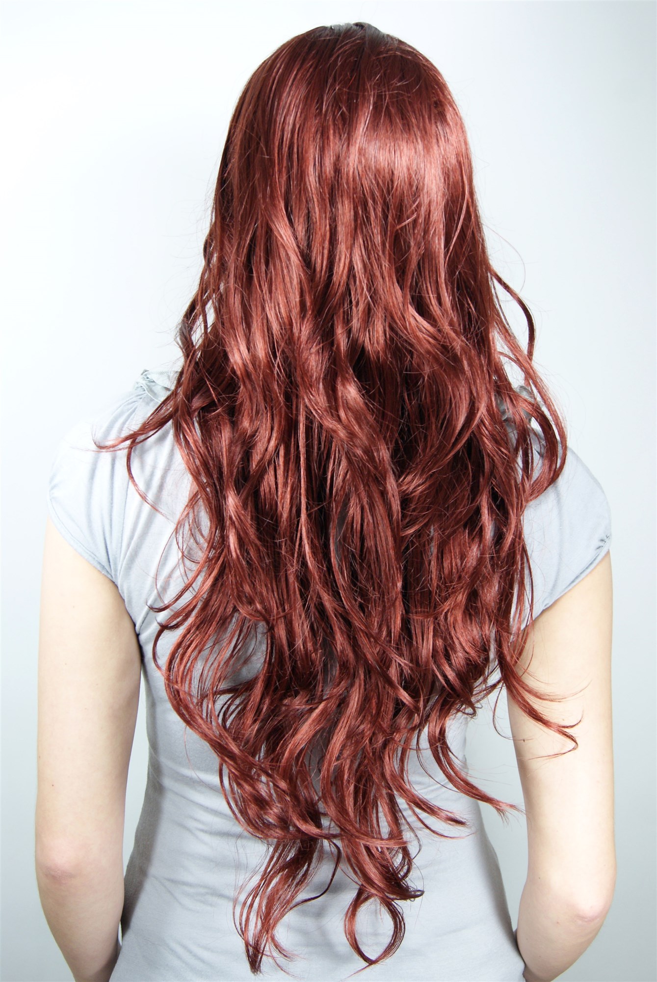 AMAZING high  LADY WIG ruby RED wavy slight curls 9331-35 VERY LONG 70 cm, view 4, WIG ME UP: Your Perücken Online Shop Quality Wigs, Ladies, Red, wavy, long