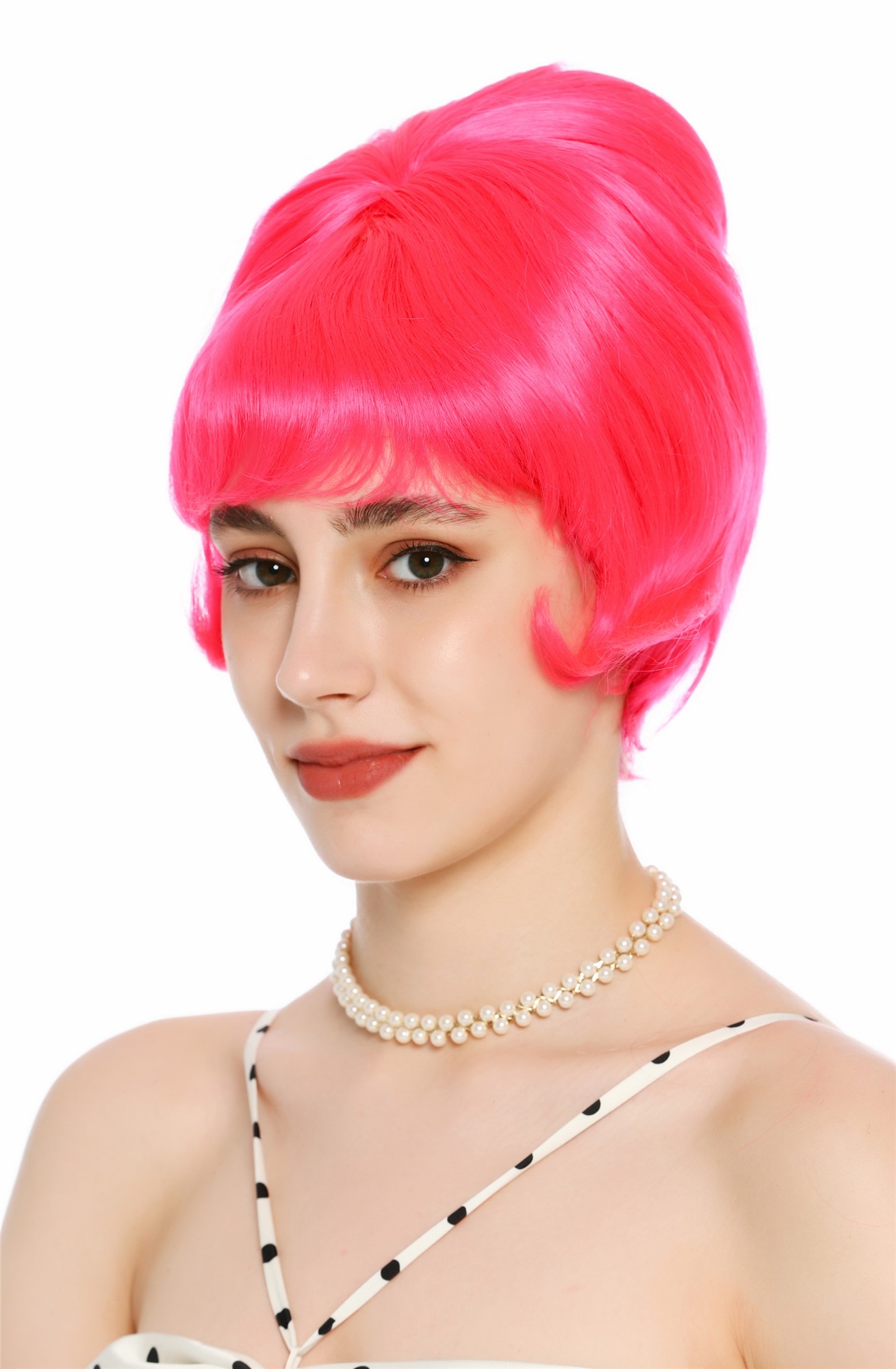 Perücke Damen Retro Vintage 50er 60er Beehive hochtoupiert Pink Rosa DW3436-TF2315