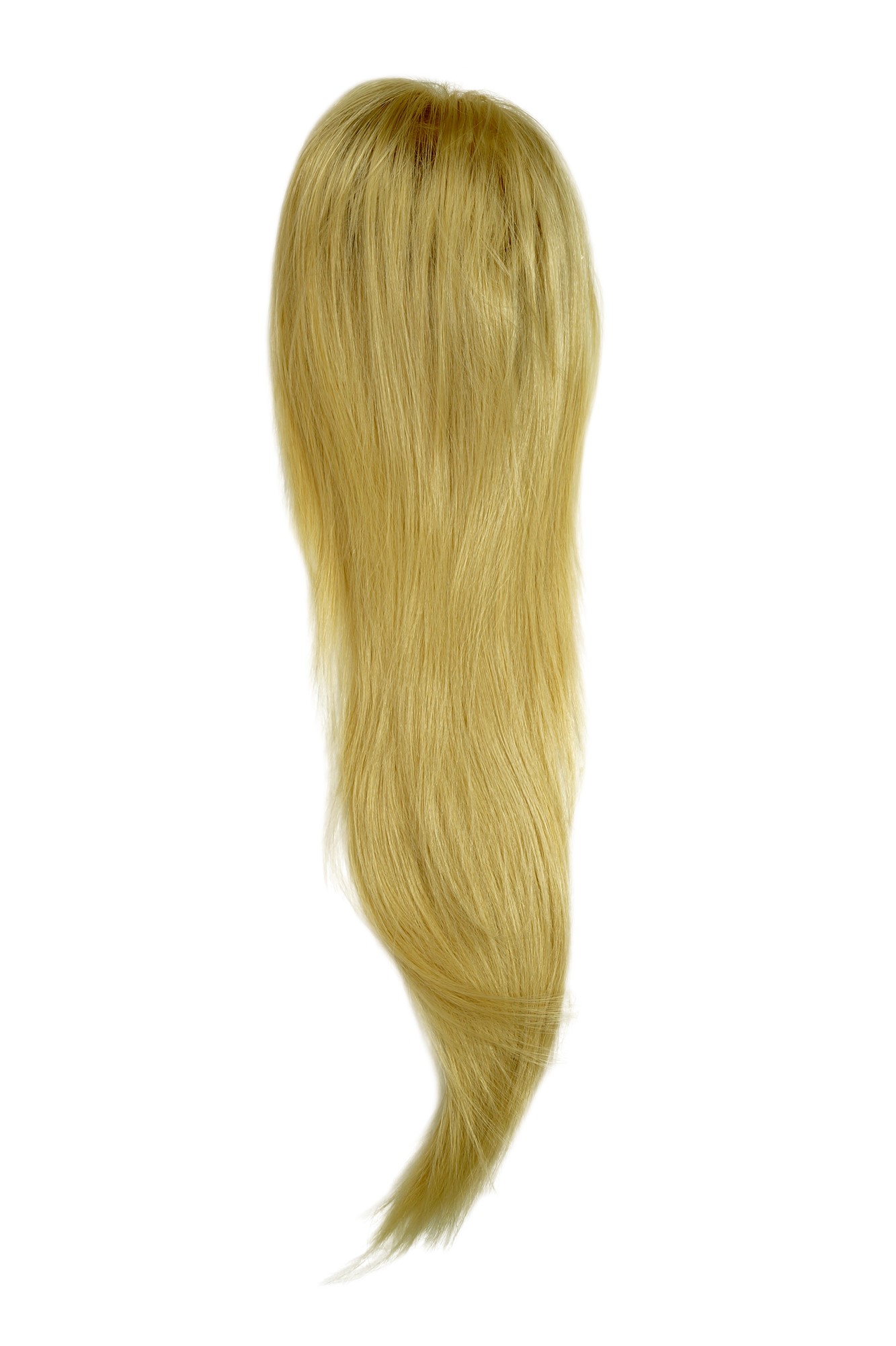 hochwertiges Haarteil voluminös glatt Butterfly-Clip + Gummizug Gold-Lichblond WK06-202, Vorderansicht, WIG ME UP: Ihr Perücken Online Shop glattes Zopf-Haarteil Gold-Lichblond 60 cm lang