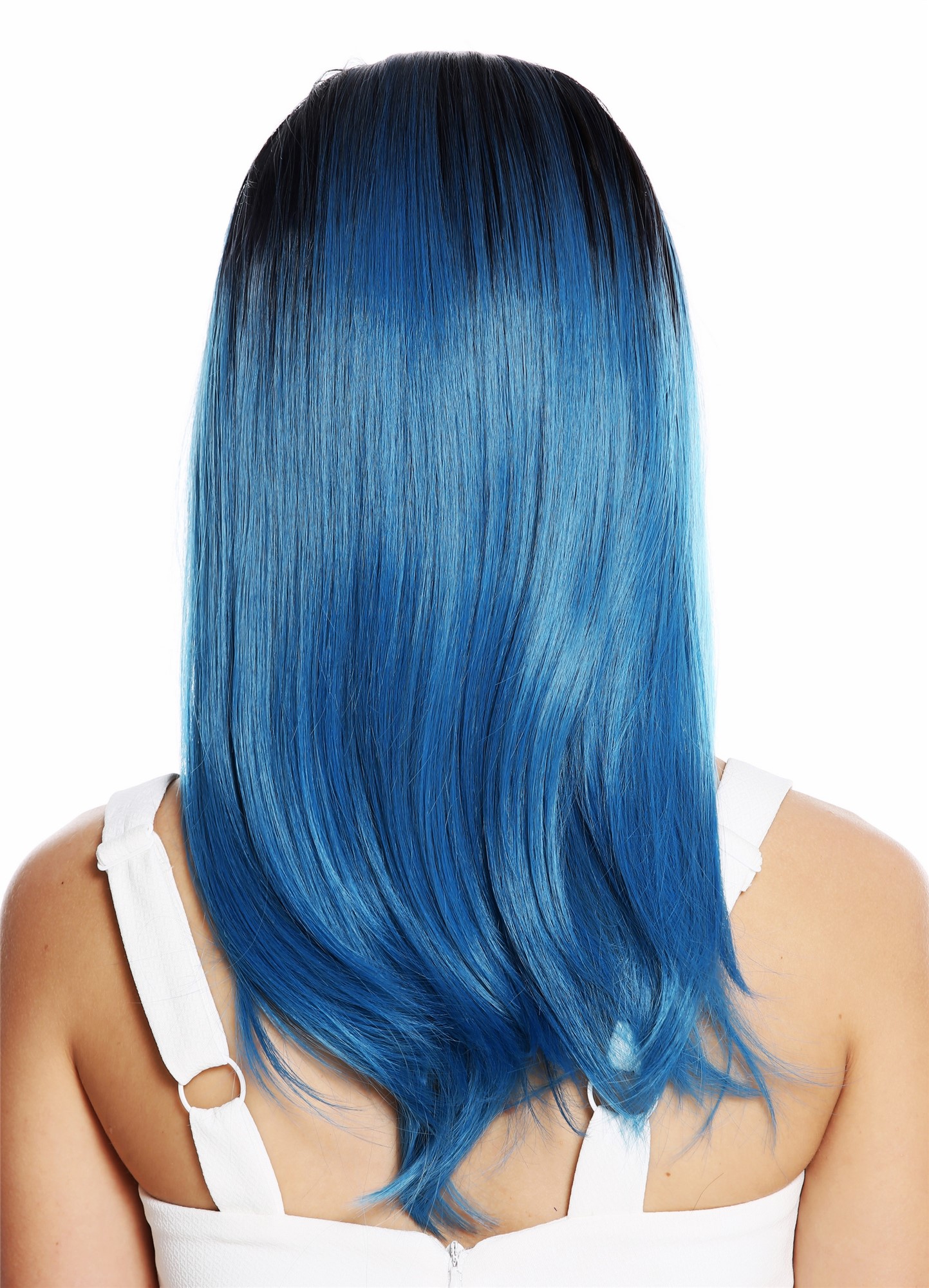 Quality Wigs, Ladies, blue-black mix, straight, long