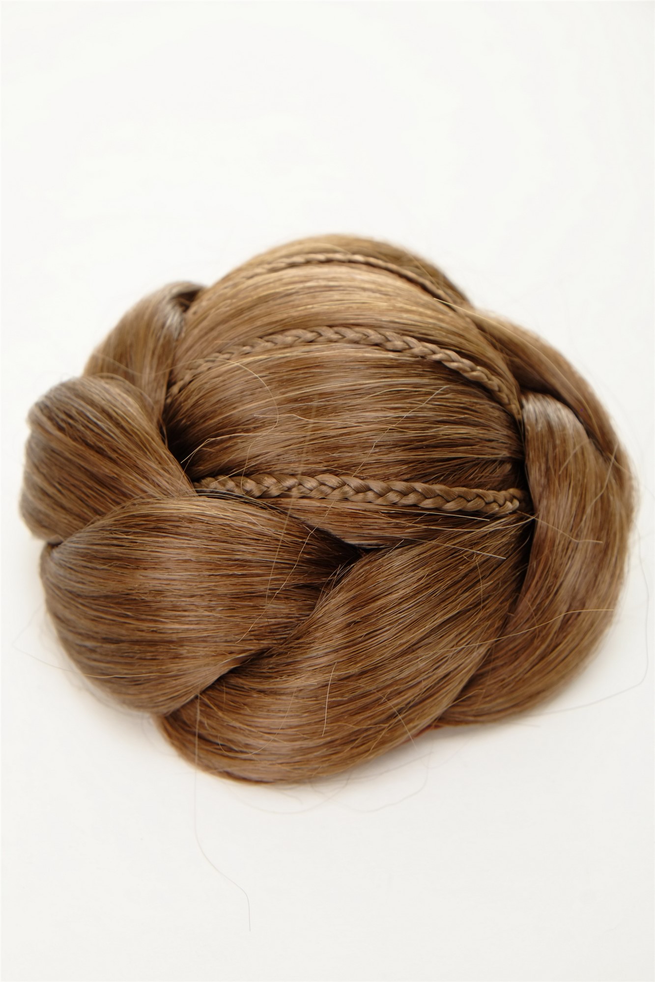 Dutt Haarknoten aufwendig geflochten Goldbraun N672-12, Ansicht 3, WIG ME UP: Ihr Perücken Online Shop geflochtener Dutt Haarteil Goldbraun